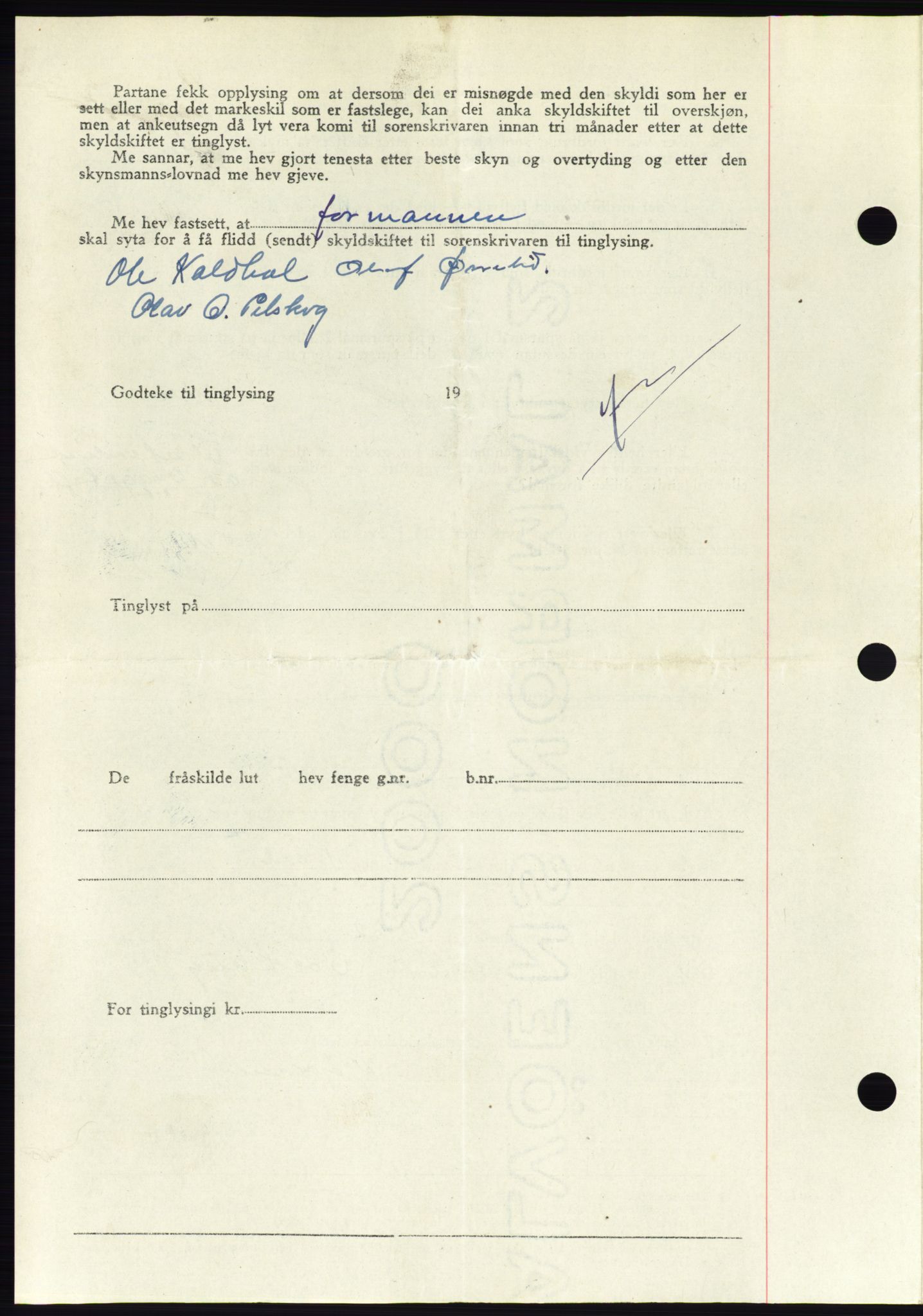 Søre Sunnmøre sorenskriveri, AV/SAT-A-4122/1/2/2C/L0081: Pantebok nr. 7A, 1947-1948, Dagboknr: 1186/1947