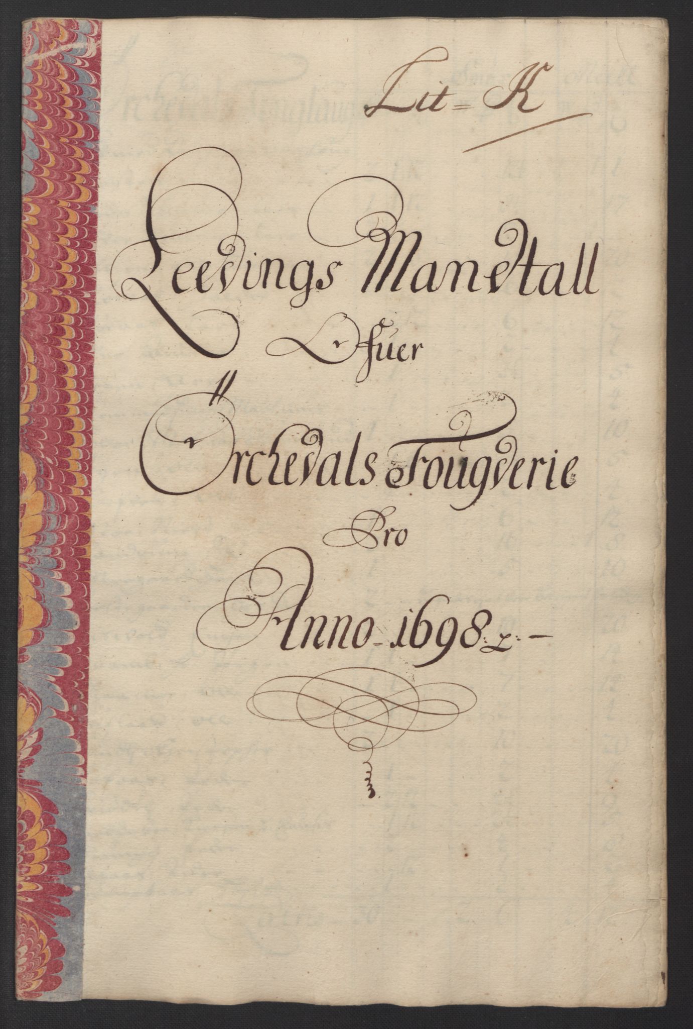 Rentekammeret inntil 1814, Reviderte regnskaper, Fogderegnskap, AV/RA-EA-4092/R60/L3948: Fogderegnskap Orkdal og Gauldal, 1698, s. 182