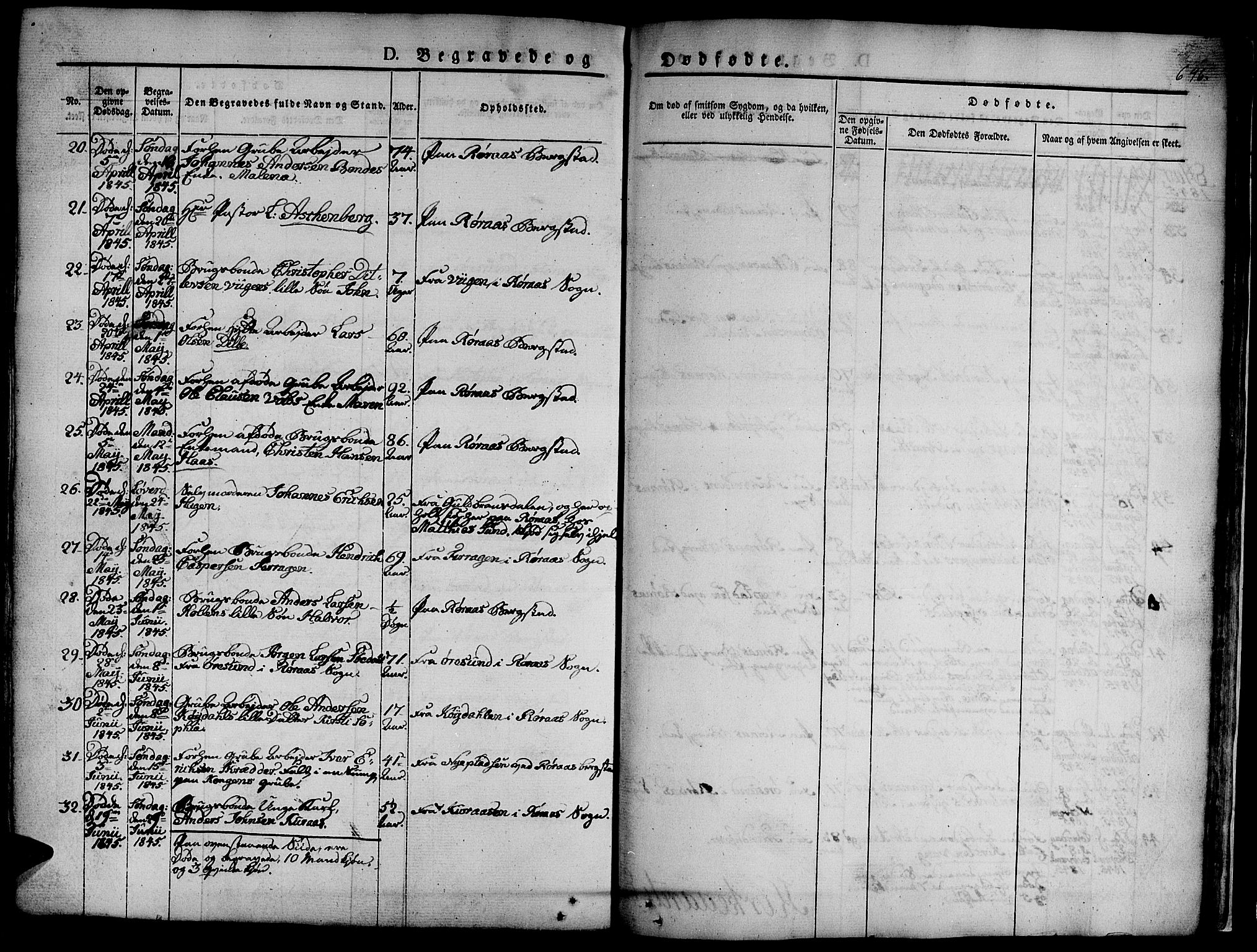 Ministerialprotokoller, klokkerbøker og fødselsregistre - Sør-Trøndelag, SAT/A-1456/681/L0939: Klokkerbok nr. 681C03, 1829-1855, s. 646