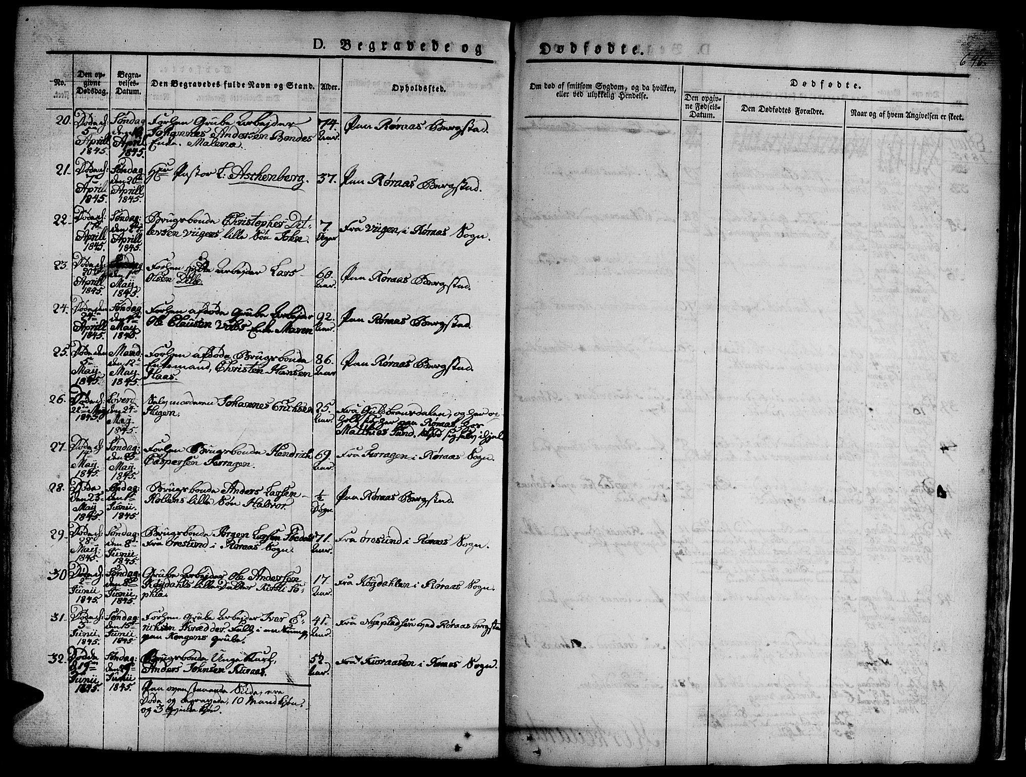 Ministerialprotokoller, klokkerbøker og fødselsregistre - Sør-Trøndelag, AV/SAT-A-1456/681/L0939: Klokkerbok nr. 681C03, 1829-1855, s. 646