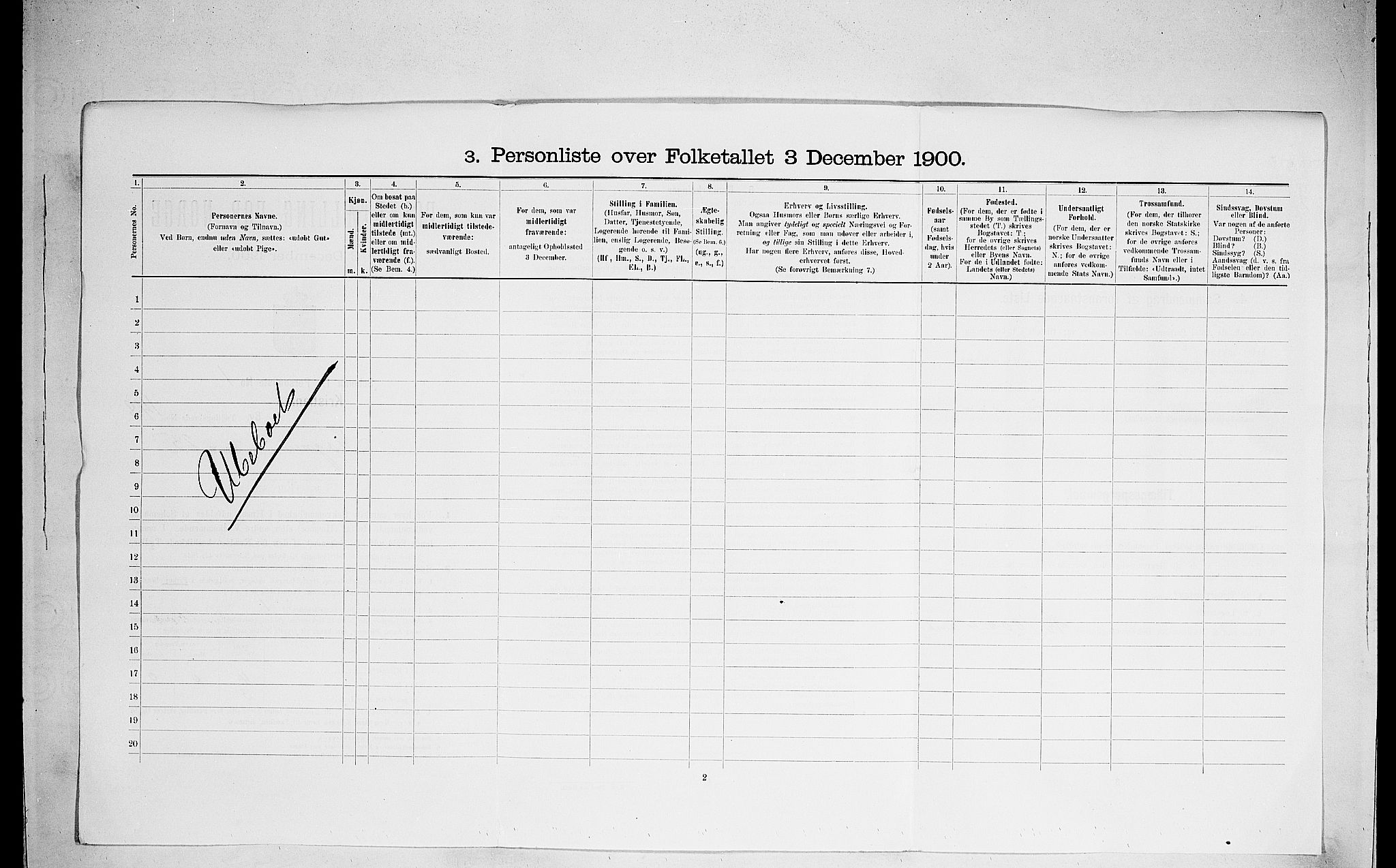 SAO, Folketelling 1900 for 0301 Kristiania kjøpstad, 1900, s. 25554