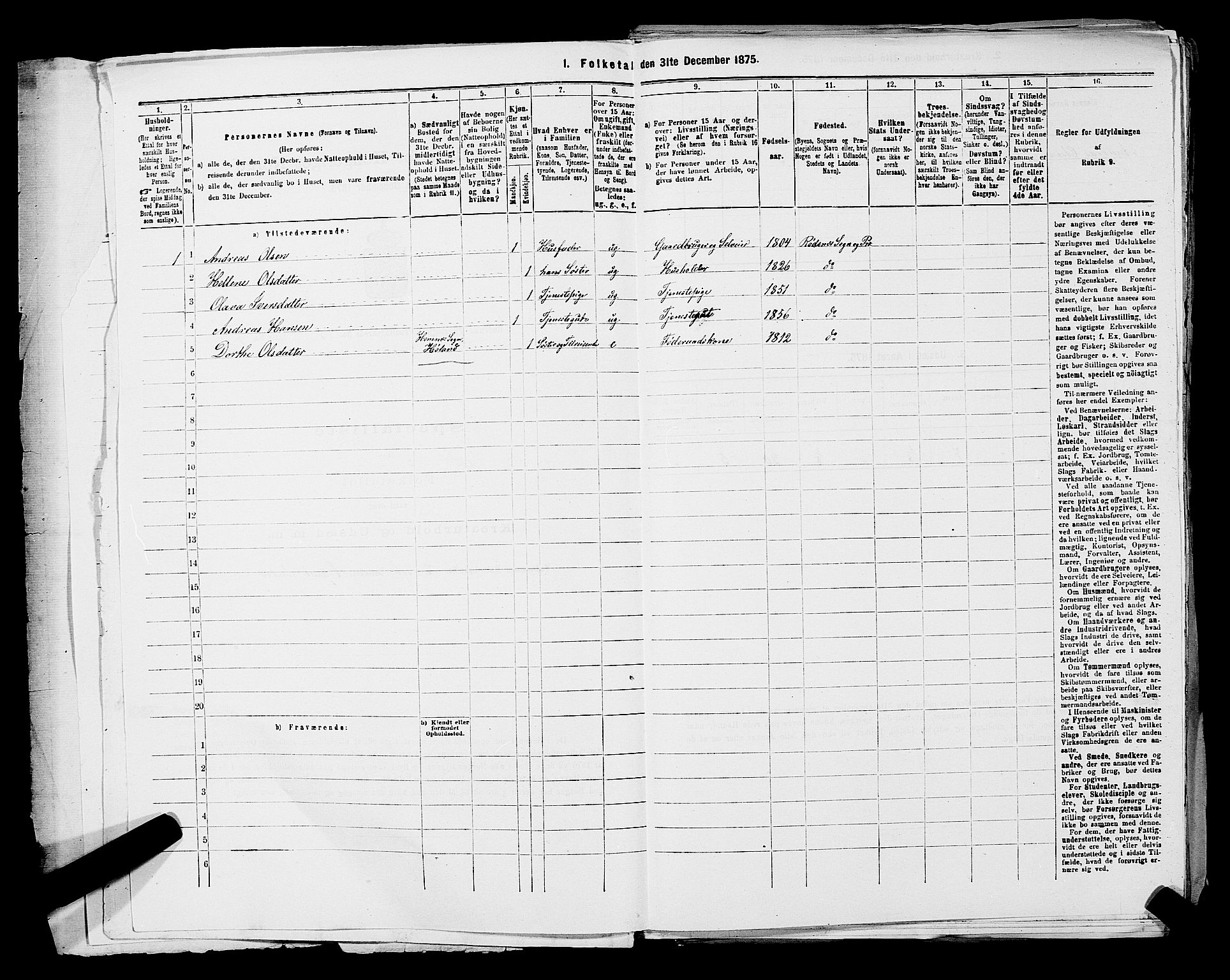 RA, Folketelling 1875 for 0120P Rødenes prestegjeld, 1875, s. 28