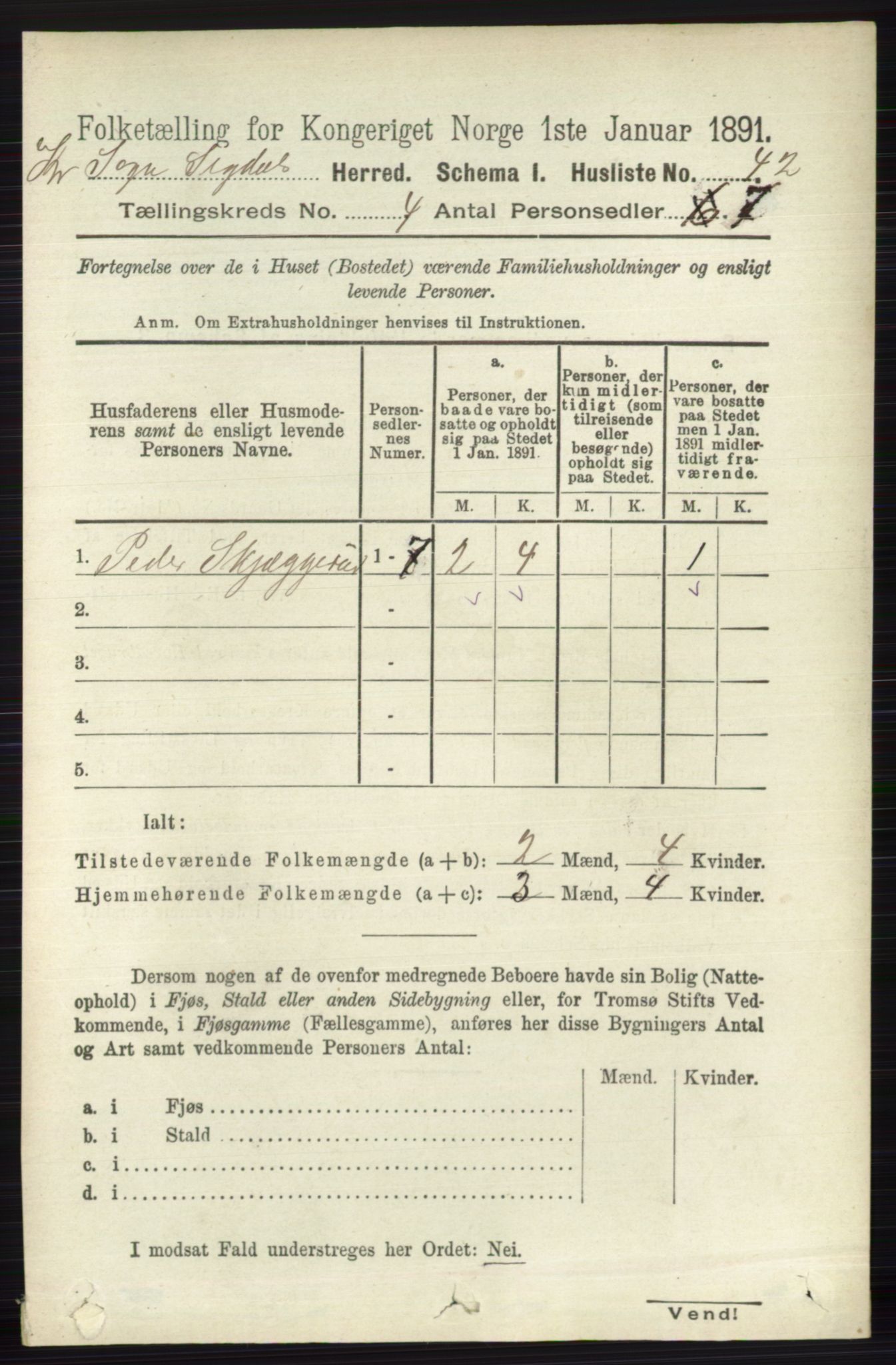 RA, Folketelling 1891 for 0621 Sigdal herred, 1891, s. 5993