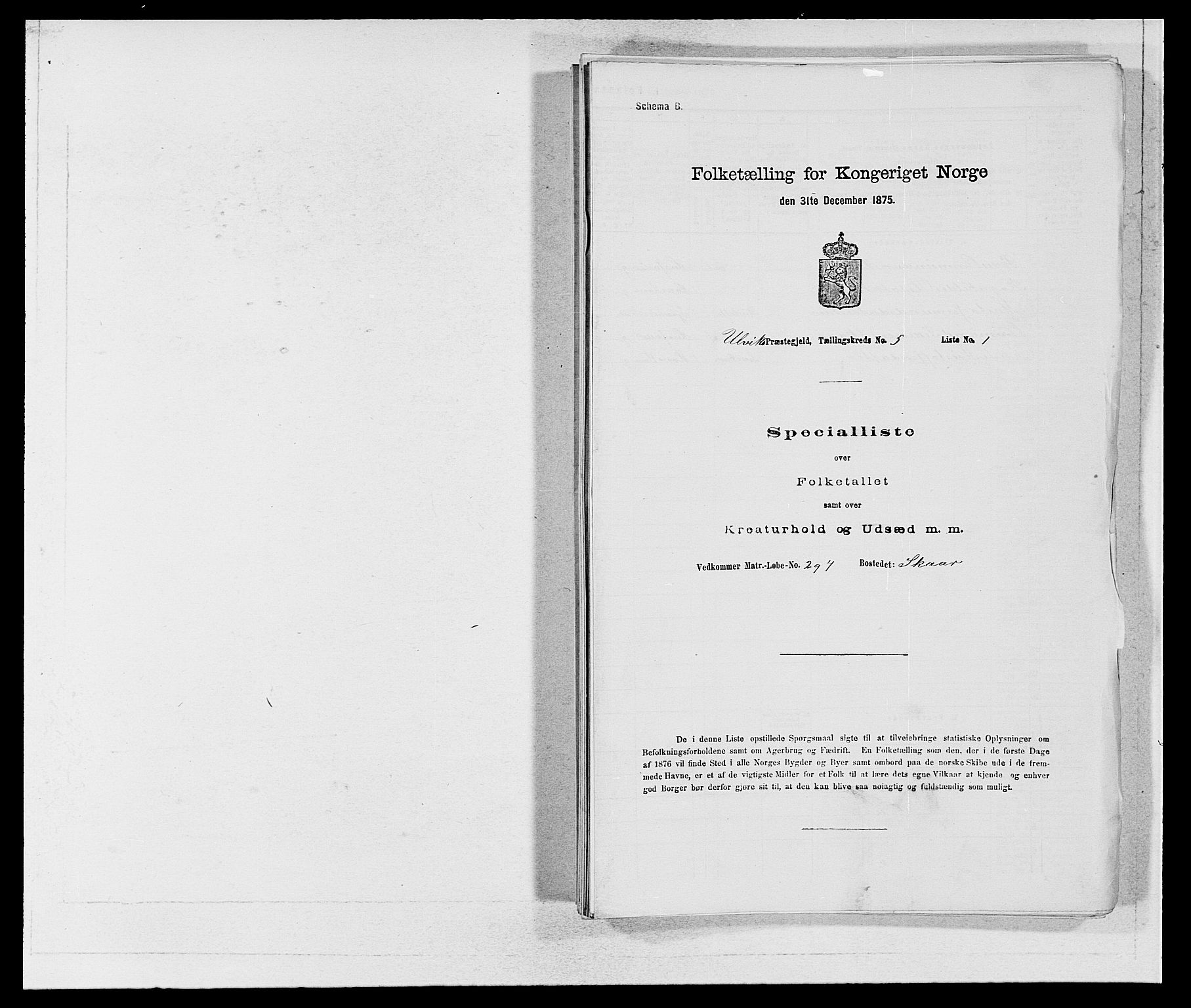 SAB, Folketelling 1875 for 1233P Ulvik prestegjeld, 1875, s. 759