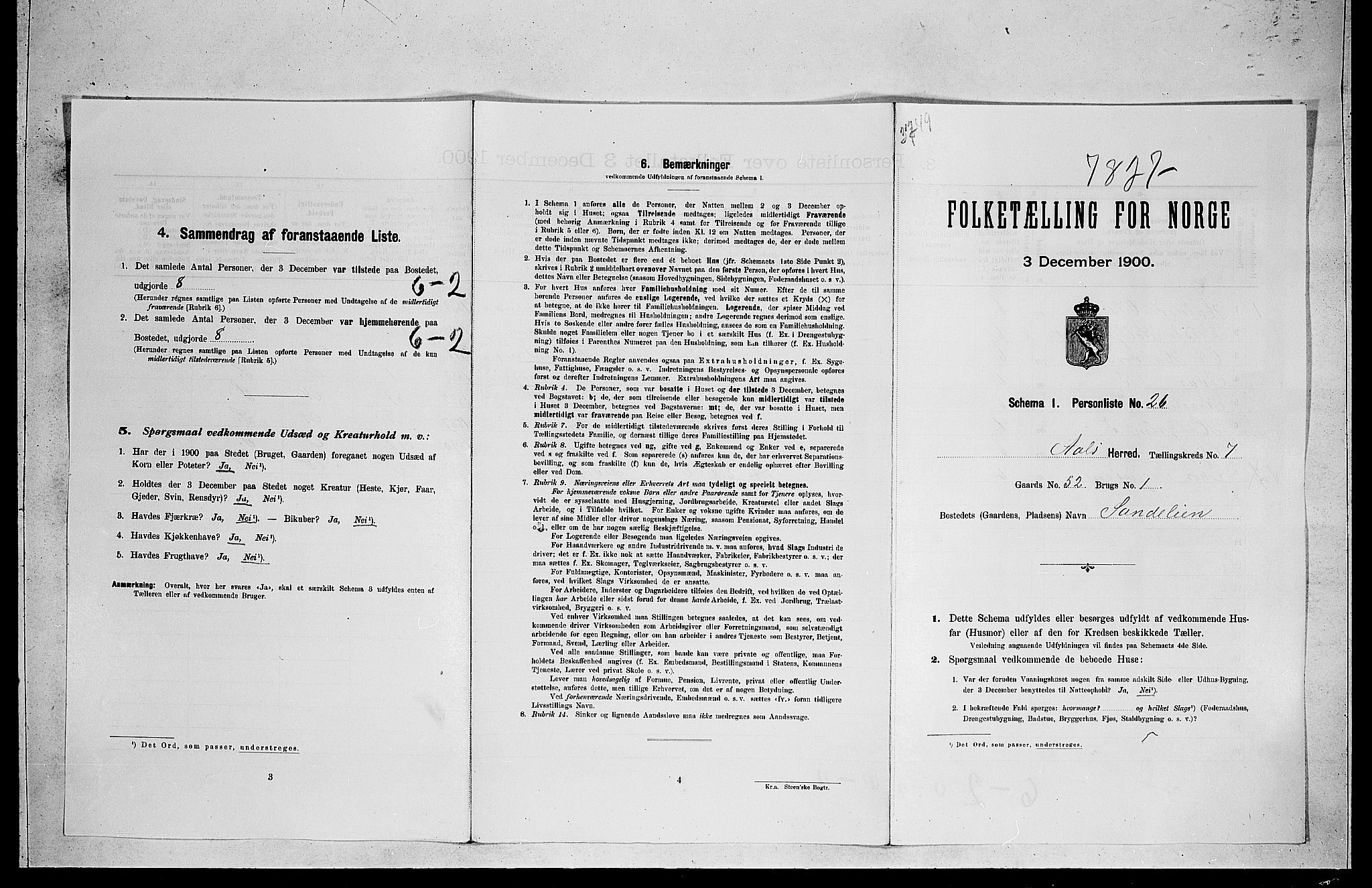 RA, Folketelling 1900 for 0619 Ål herred, 1900, s. 74