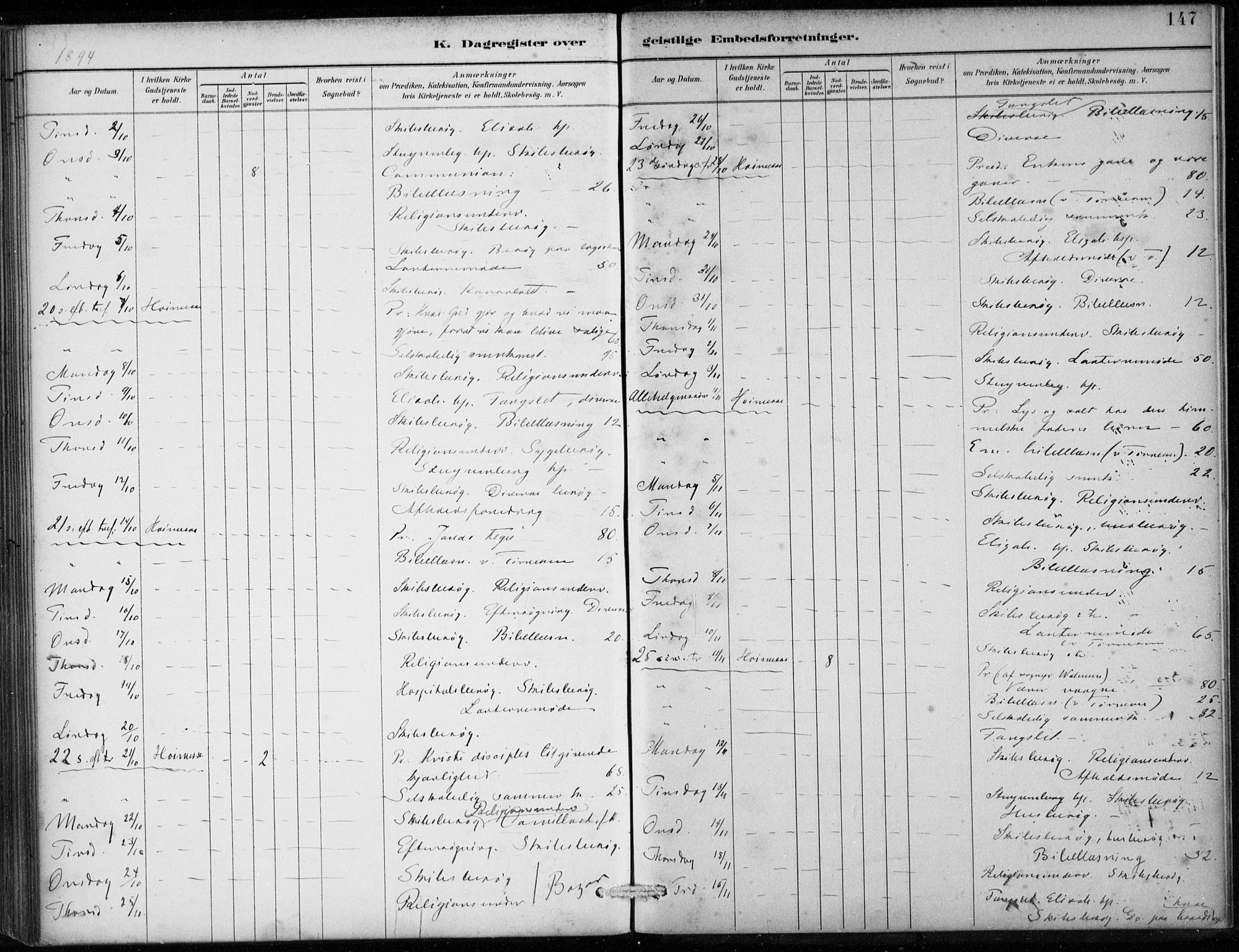 Den norske sjømannsmisjon i utlandet/Antwerpen, AV/SAB-SAB/PA-0105/H/Ha/L0002: Ministerialbok nr. A 2, 1887-1913, s. 147