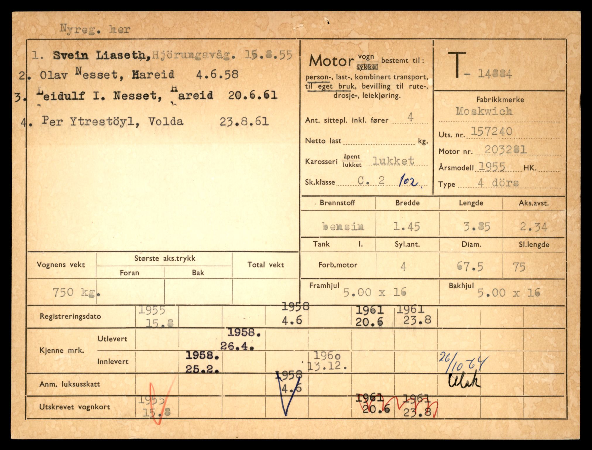 Møre og Romsdal vegkontor - Ålesund trafikkstasjon, AV/SAT-A-4099/F/Fe/L0049: Registreringskort for kjøretøy T 14864 - T 18613, 1927-1998, s. 551