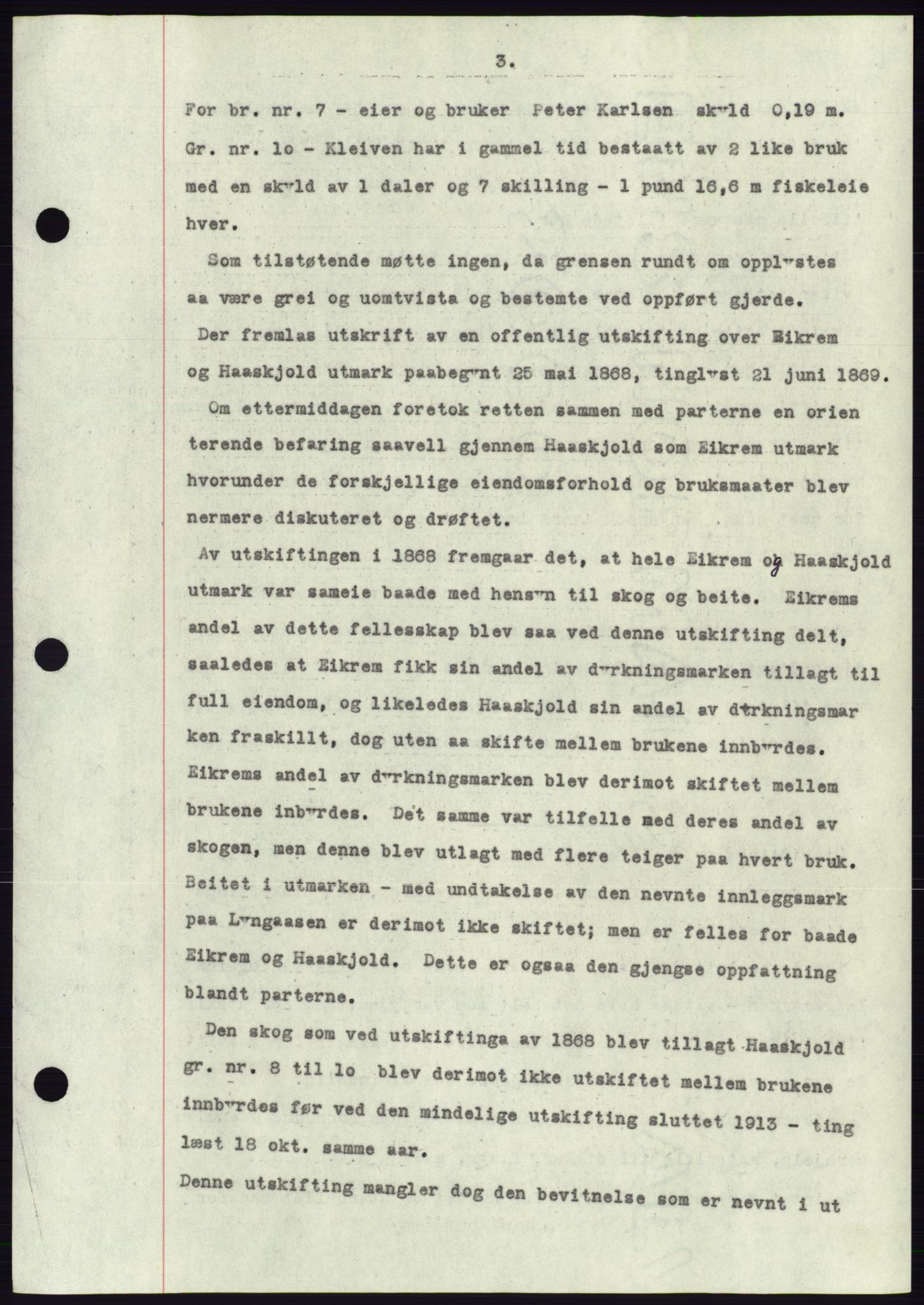 Søre Sunnmøre sorenskriveri, AV/SAT-A-4122/1/2/2C/L0077: Pantebok nr. 3A, 1945-1946, Dagboknr: 768/1945