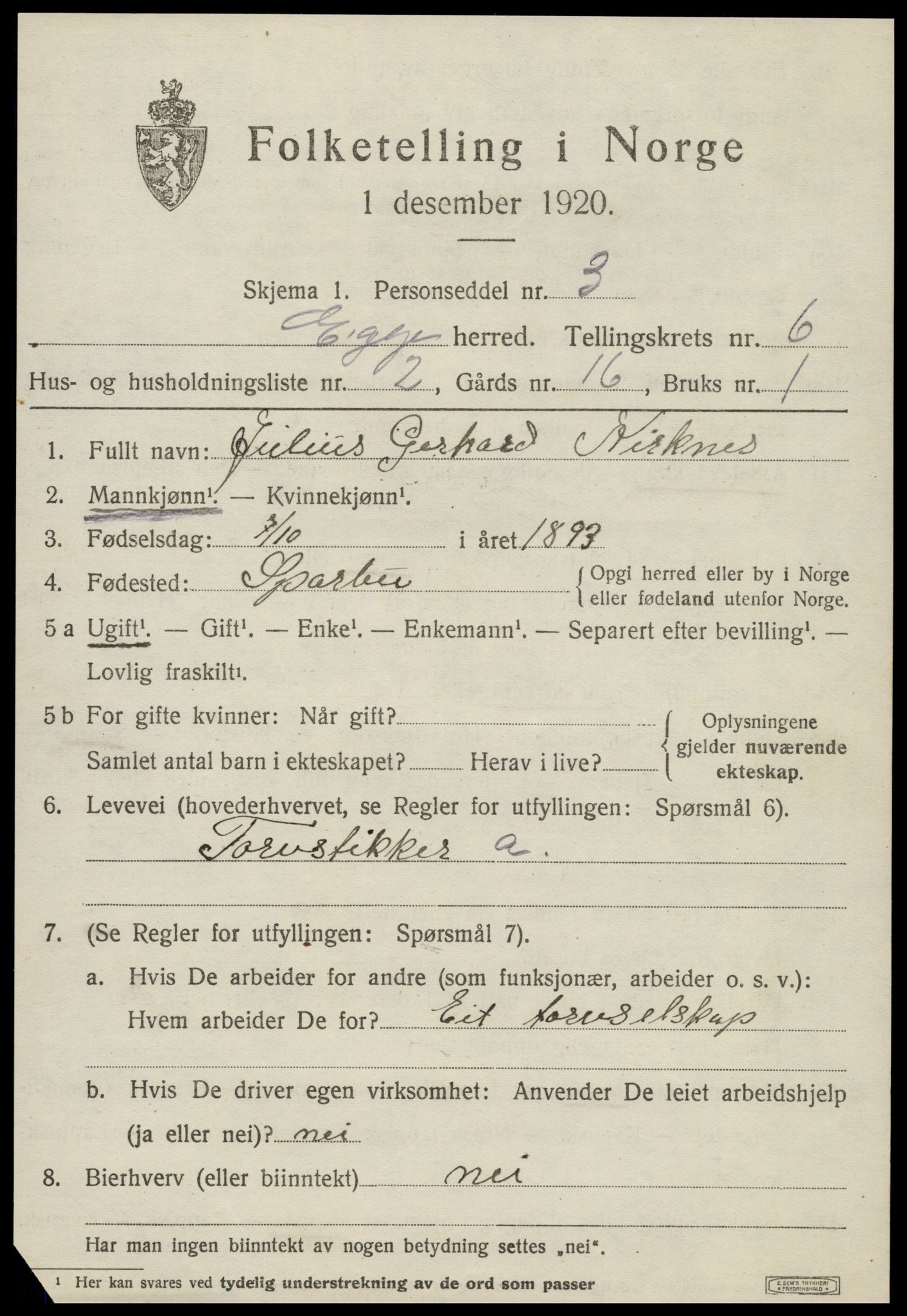 SAT, Folketelling 1920 for 1733 Egge herred, 1920, s. 3848