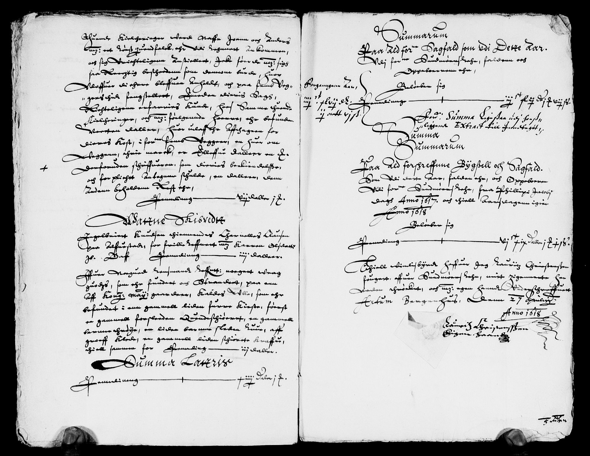 Rentekammeret inntil 1814, Reviderte regnskaper, Lensregnskaper, AV/RA-EA-5023/R/Rb/Rbt/L0023: Bergenhus len, 1617-1618