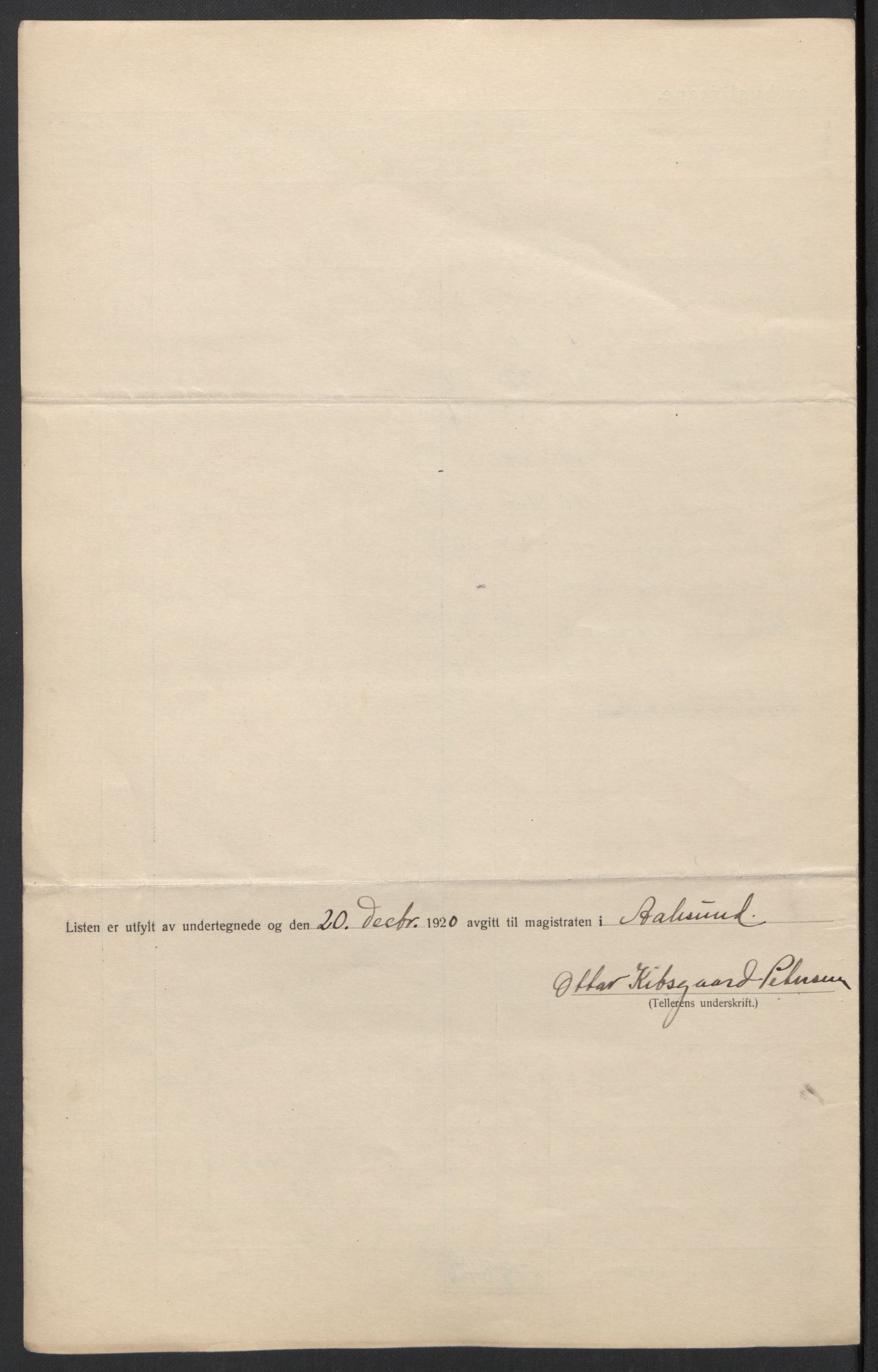 SAT, Folketelling 1920 for 1501 Ålesund kjøpstad, 1920, s. 71