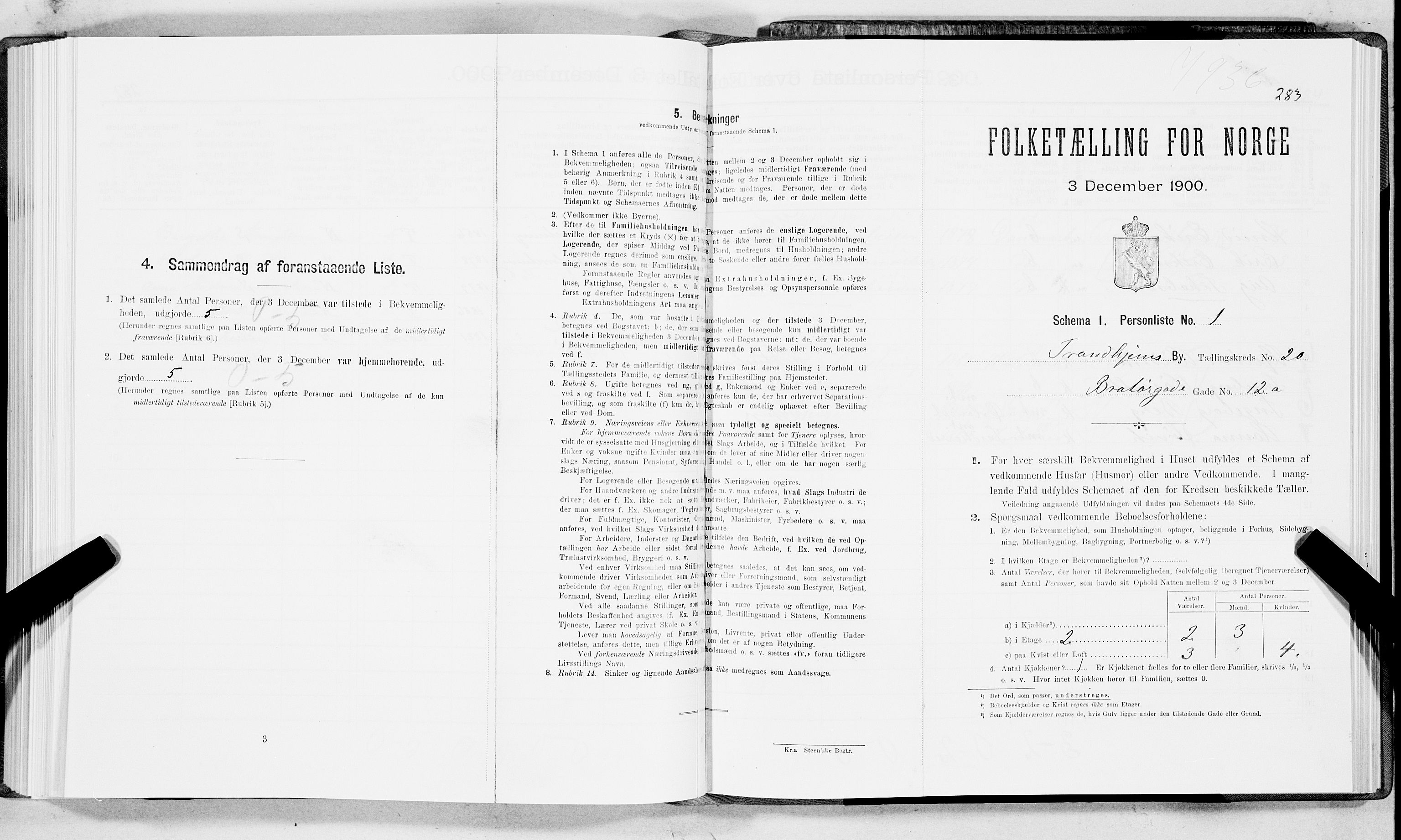 SAT, Folketelling 1900 for 1601 Trondheim kjøpstad, 1900, s. 3347