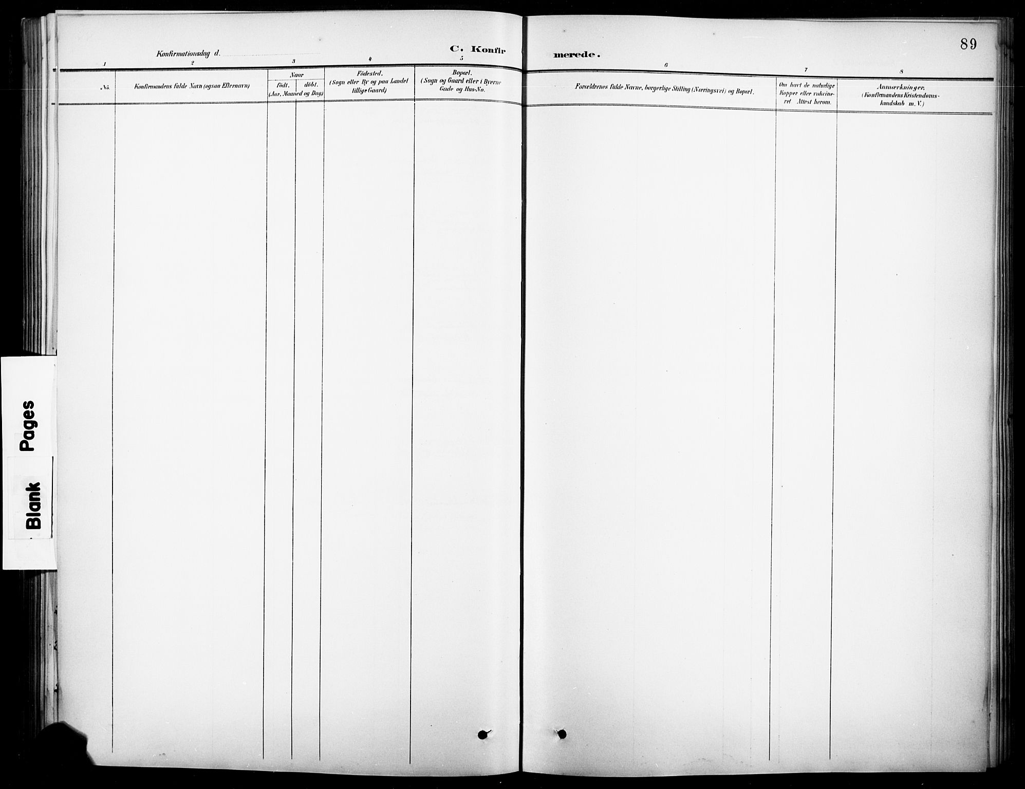 Vinger prestekontor, SAH/PREST-024/H/Ha/Hab/L0005: Klokkerbok nr. 5, 1895-1920, s. 89