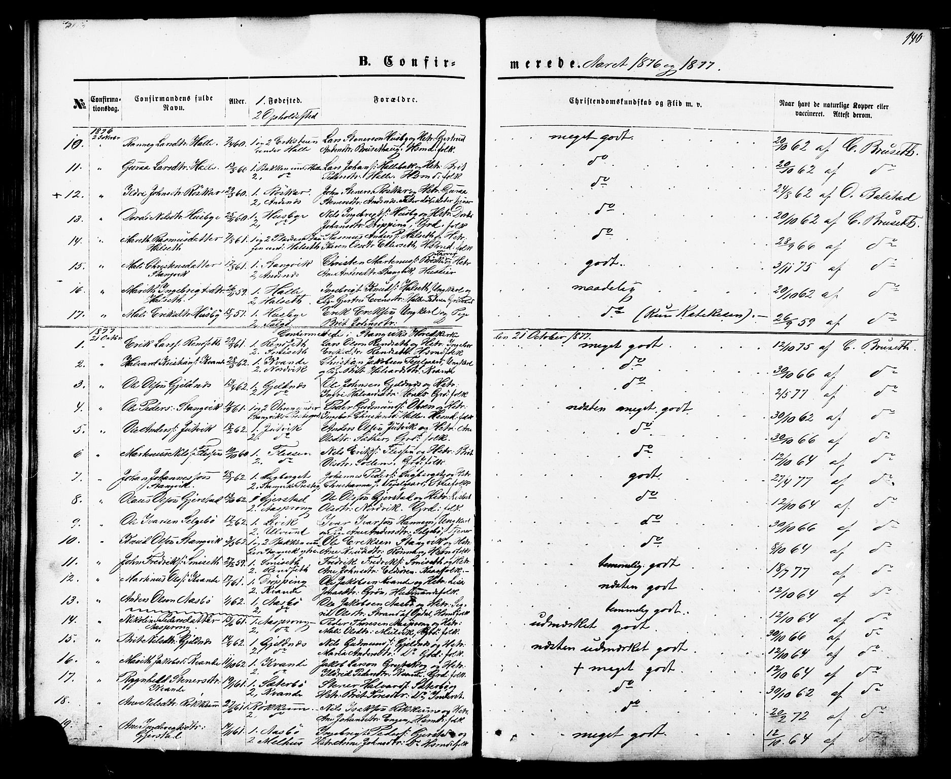 Ministerialprotokoller, klokkerbøker og fødselsregistre - Møre og Romsdal, SAT/A-1454/592/L1027: Ministerialbok nr. 592A05, 1865-1878, s. 140