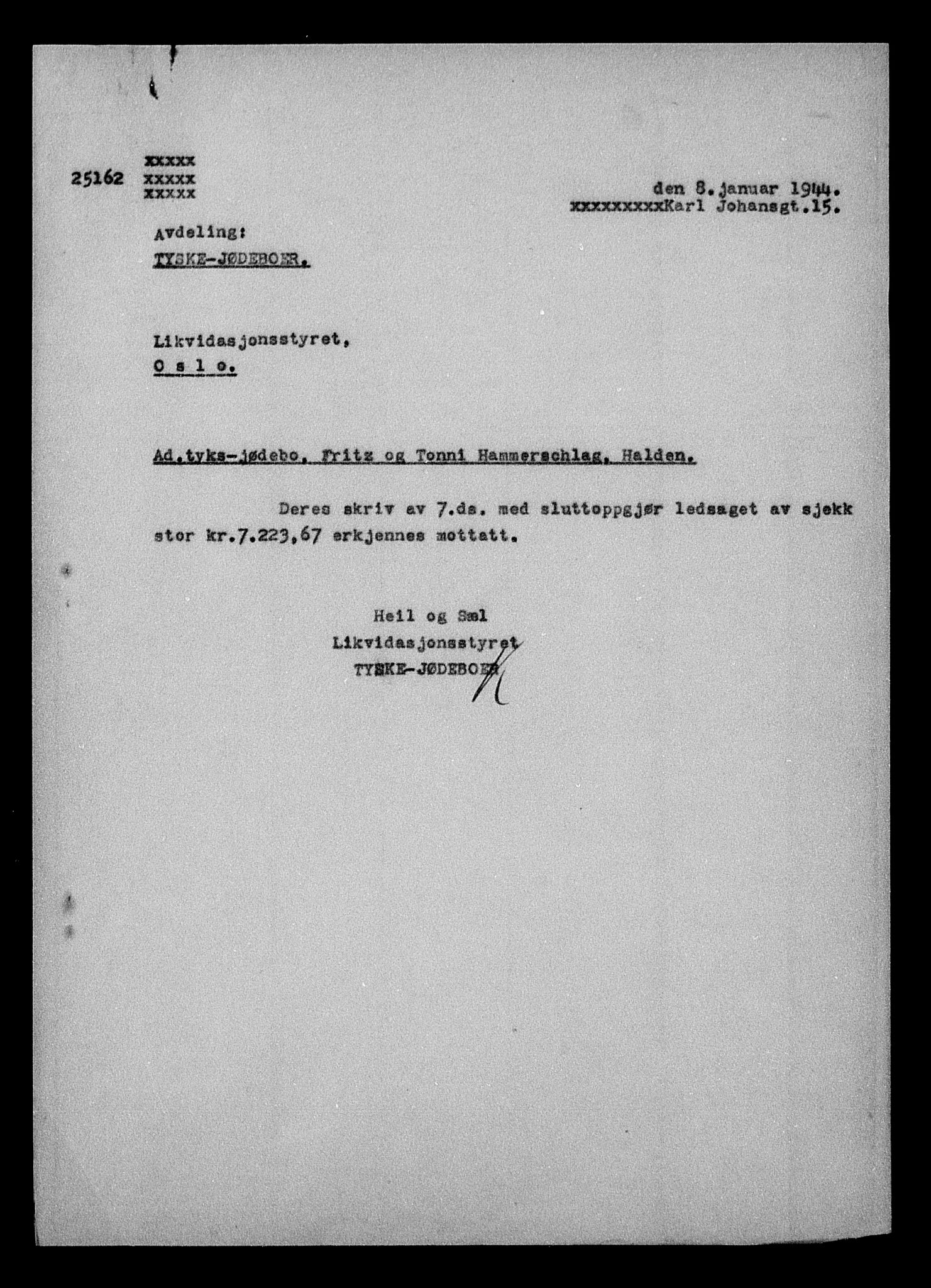 Justisdepartementet, Tilbakeføringskontoret for inndratte formuer, AV/RA-S-1564/H/Hc/Hcd/L0998: --, 1945-1947, s. 134