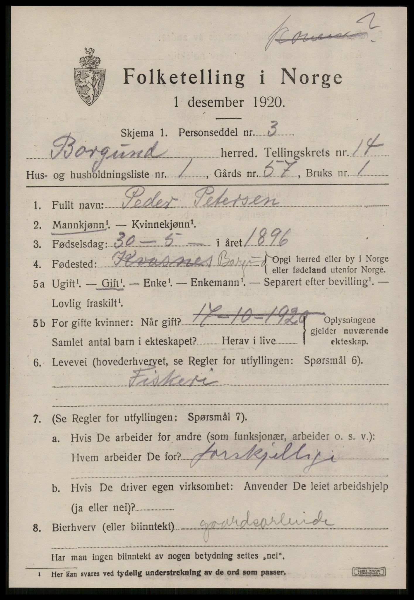 SAT, Folketelling 1920 for 1531 Borgund herred, 1920, s. 11070