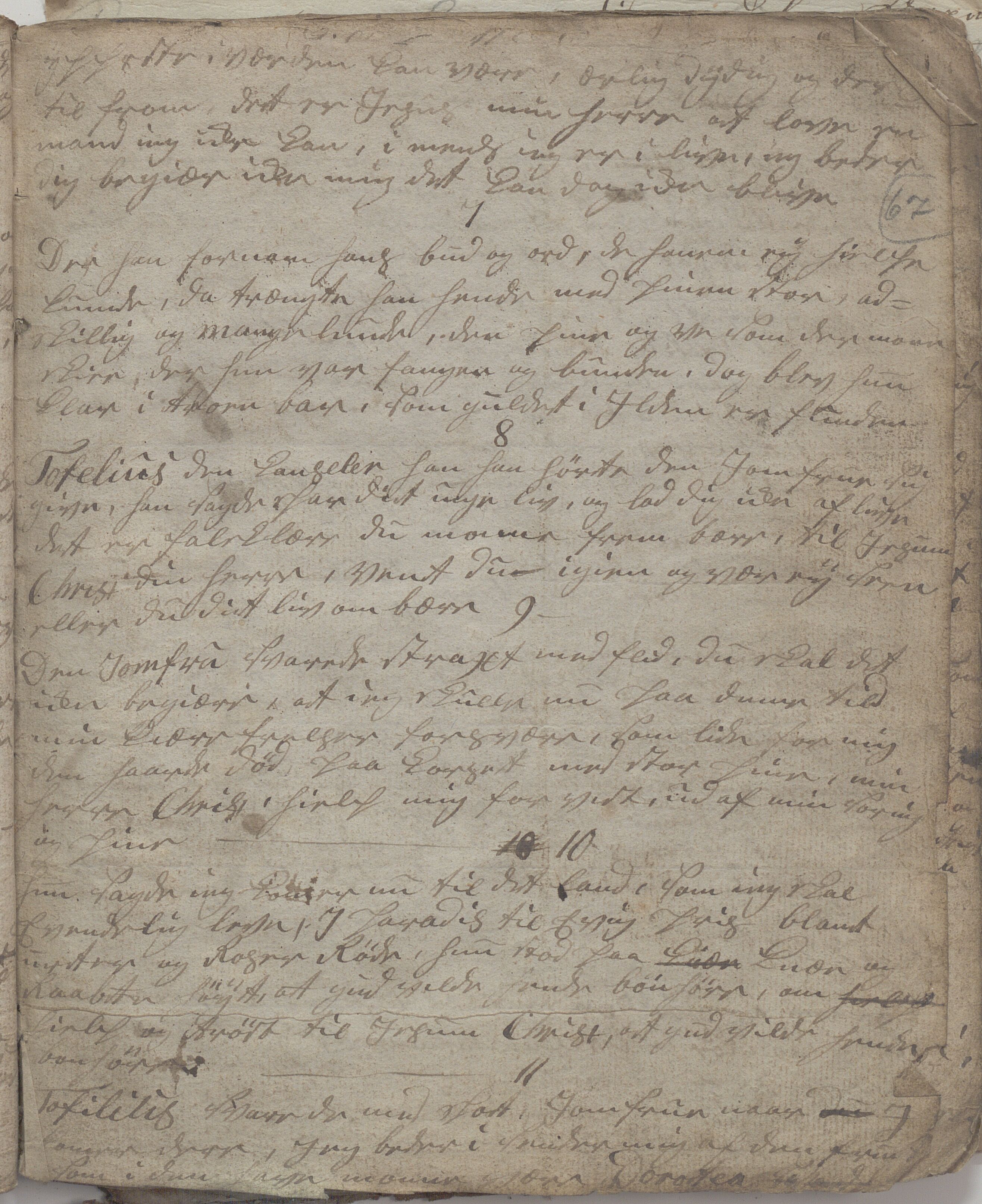 Heggtveitsamlingen, TMF/A-1007/H/L0047/0006: Kopibøker, brev etc.  / "Kopibok IV"/"MF IV", 1815-1819, s. 67