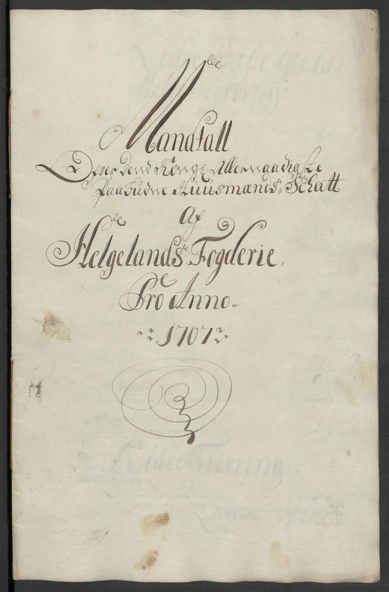 Rentekammeret inntil 1814, Reviderte regnskaper, Fogderegnskap, RA/EA-4092/R65/L4509: Fogderegnskap Helgeland, 1706-1707, s. 243