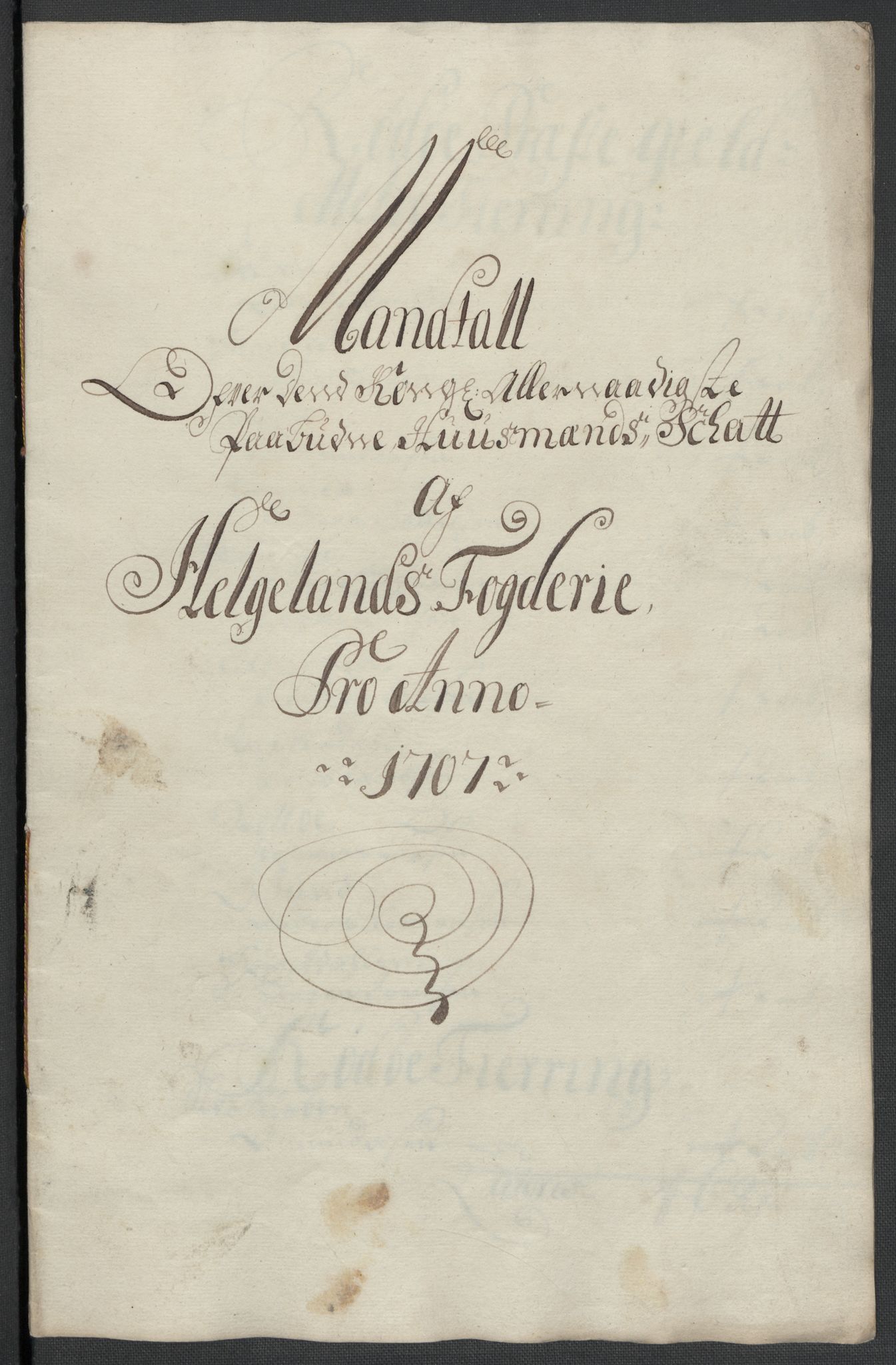 Rentekammeret inntil 1814, Reviderte regnskaper, Fogderegnskap, AV/RA-EA-4092/R65/L4509: Fogderegnskap Helgeland, 1706-1707, s. 243