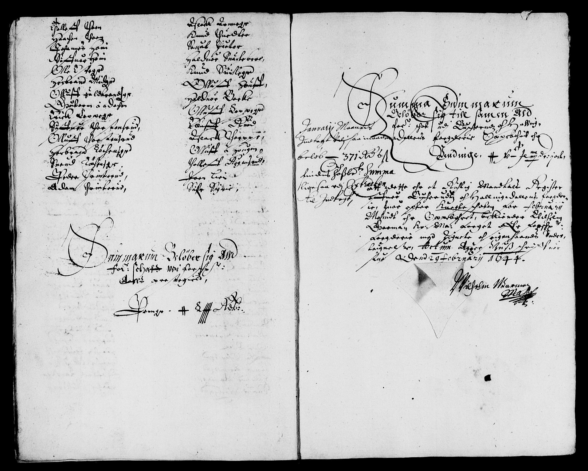 Rentekammeret inntil 1814, Reviderte regnskaper, Lensregnskaper, AV/RA-EA-5023/R/Rb/Rba/L0178: Akershus len, 1644