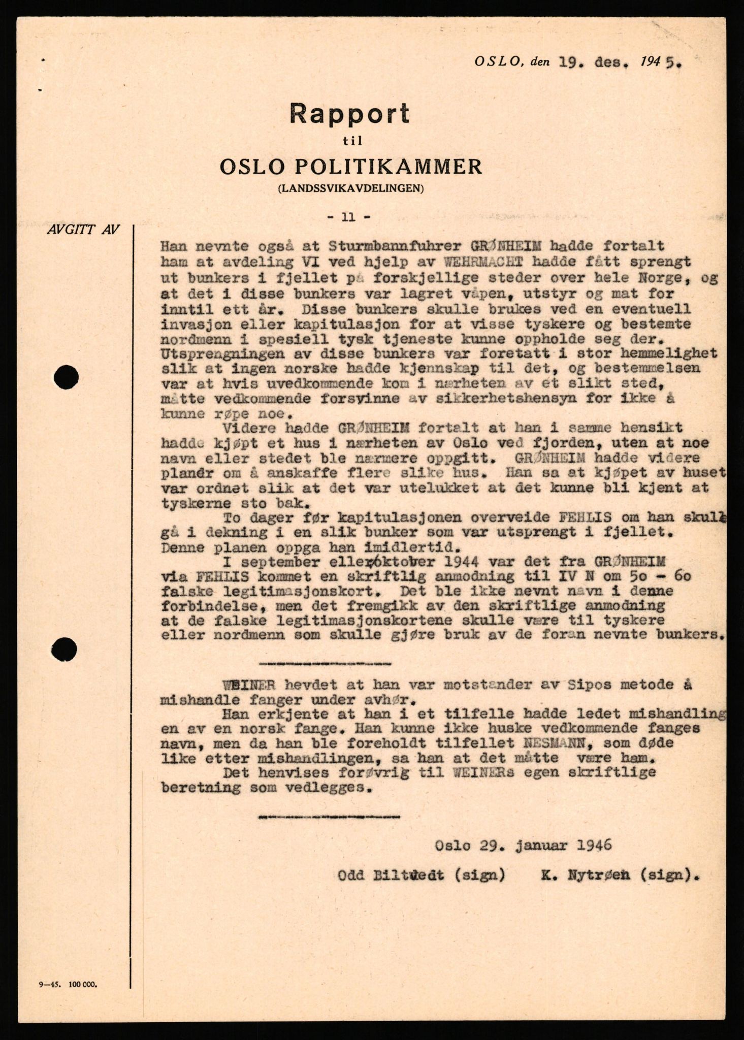 Forsvaret, Forsvarets overkommando II, AV/RA-RAFA-3915/D/Db/L0035: CI Questionaires. Tyske okkupasjonsstyrker i Norge. Tyskere., 1945-1946, s. 295