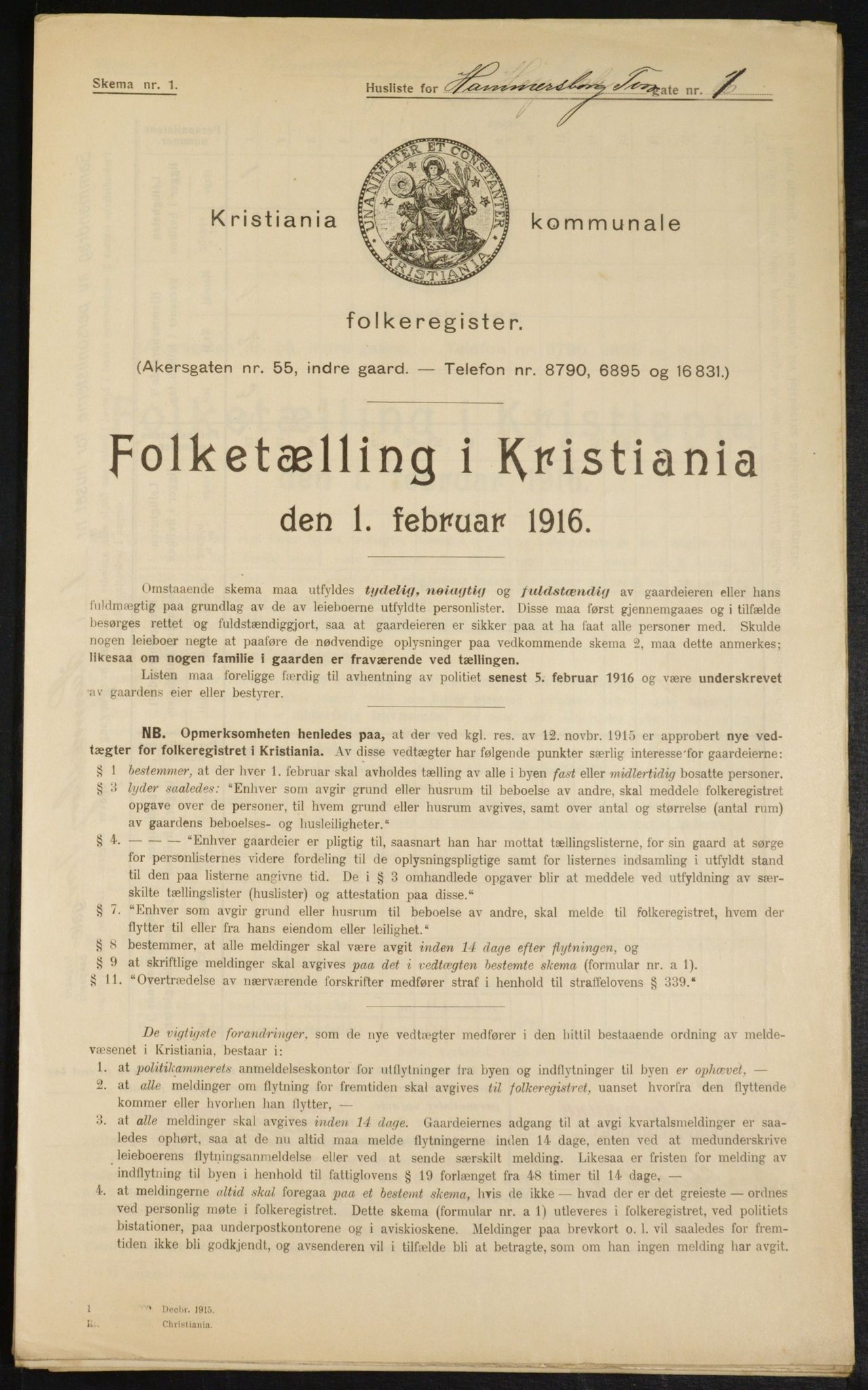 OBA, Kommunal folketelling 1.2.1916 for Kristiania, 1916, s. 34983