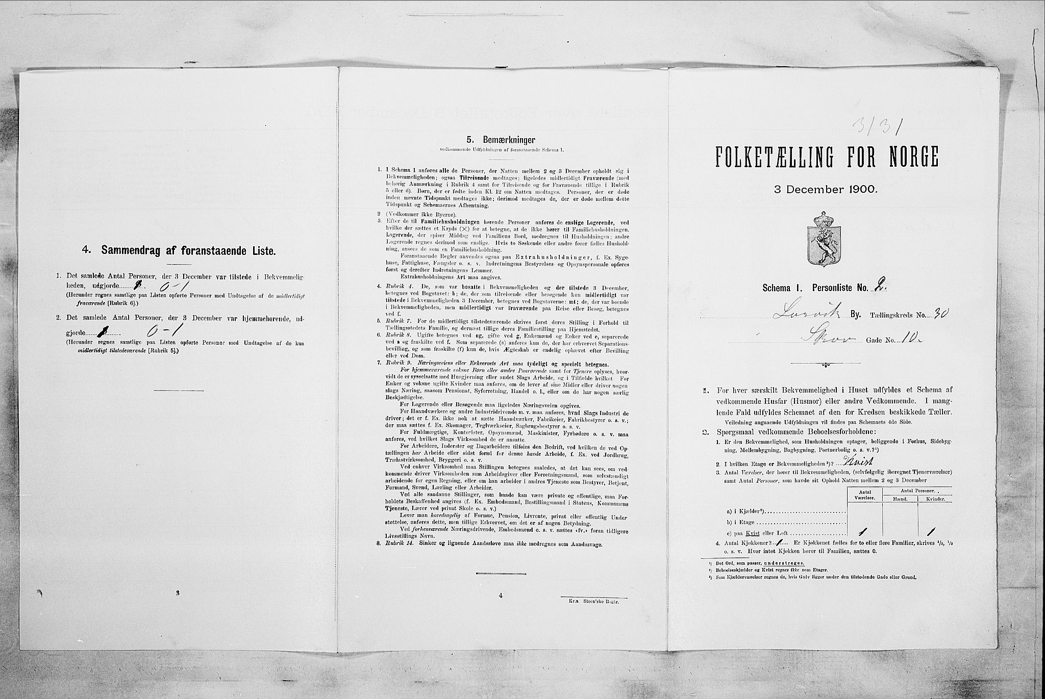 RA, Folketelling 1900 for 0707 Larvik kjøpstad, 1900, s. 3413