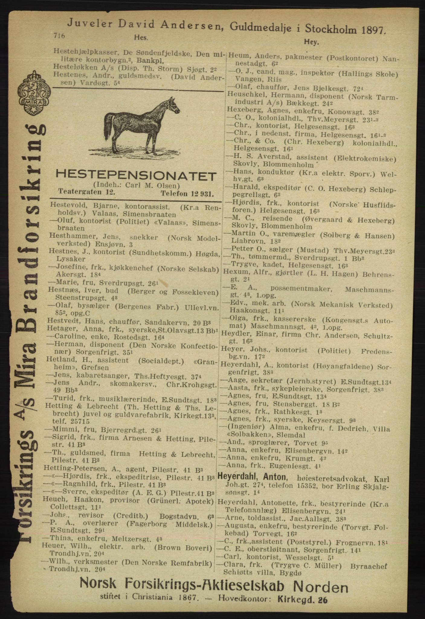 Kristiania/Oslo adressebok, PUBL/-, 1918, s. 741