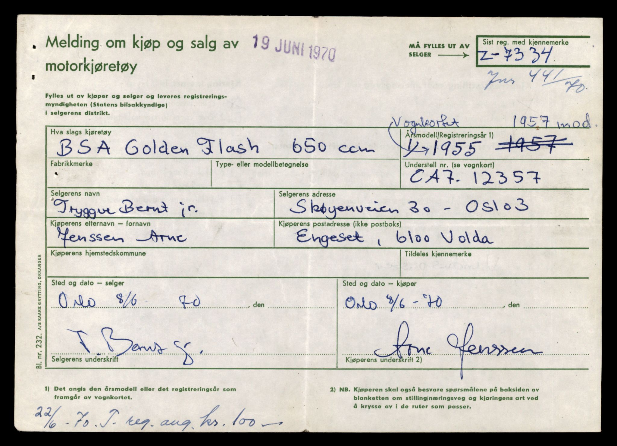 Møre og Romsdal vegkontor - Ålesund trafikkstasjon, AV/SAT-A-4099/F/Fe/L0037: Registreringskort for kjøretøy T 13031 - T 13179, 1927-1998, s. 1497