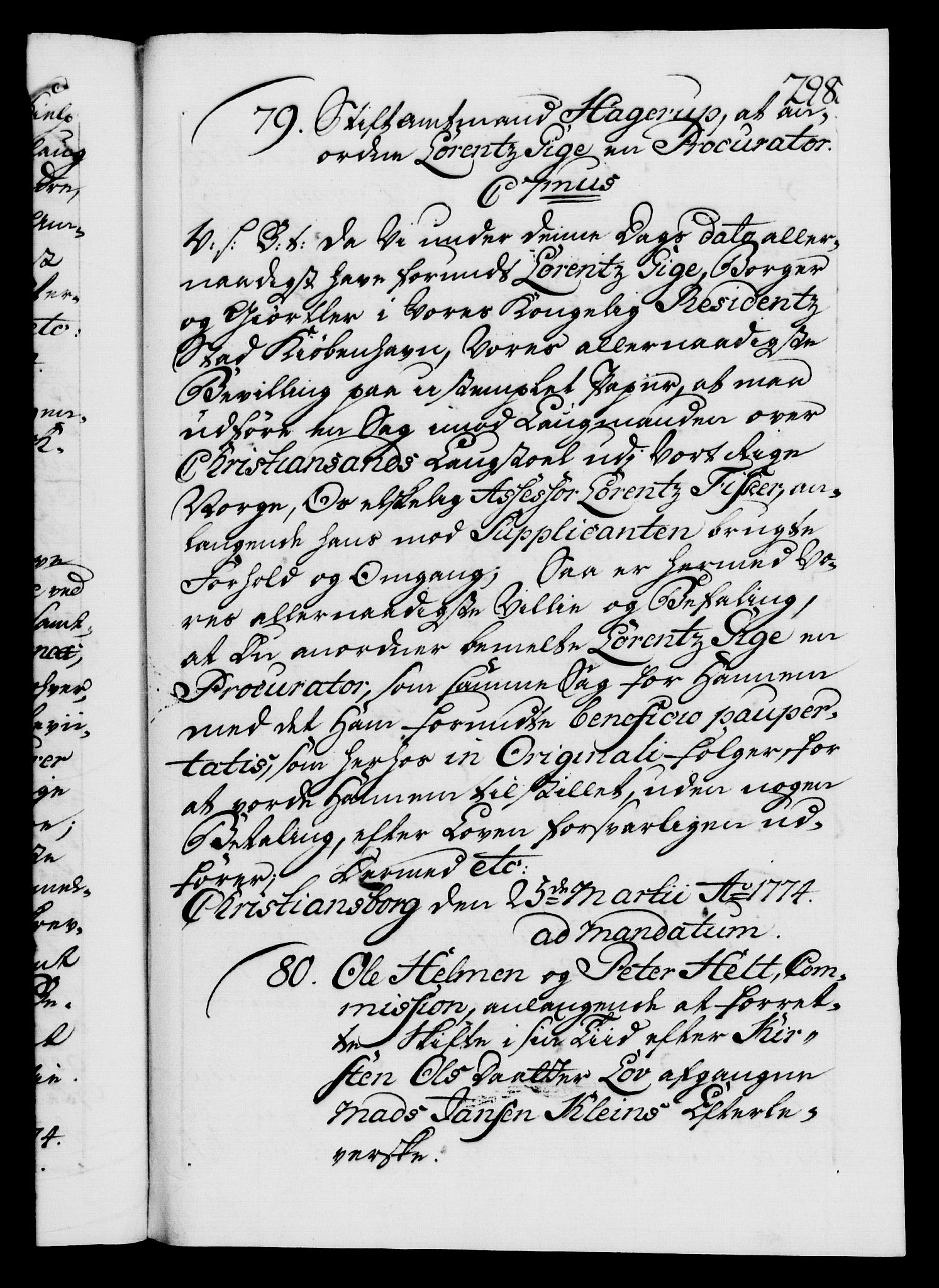 Danske Kanselli 1572-1799, AV/RA-EA-3023/F/Fc/Fca/Fcab/L0041: Norske tegnelser, 1773-1776, s. 298a