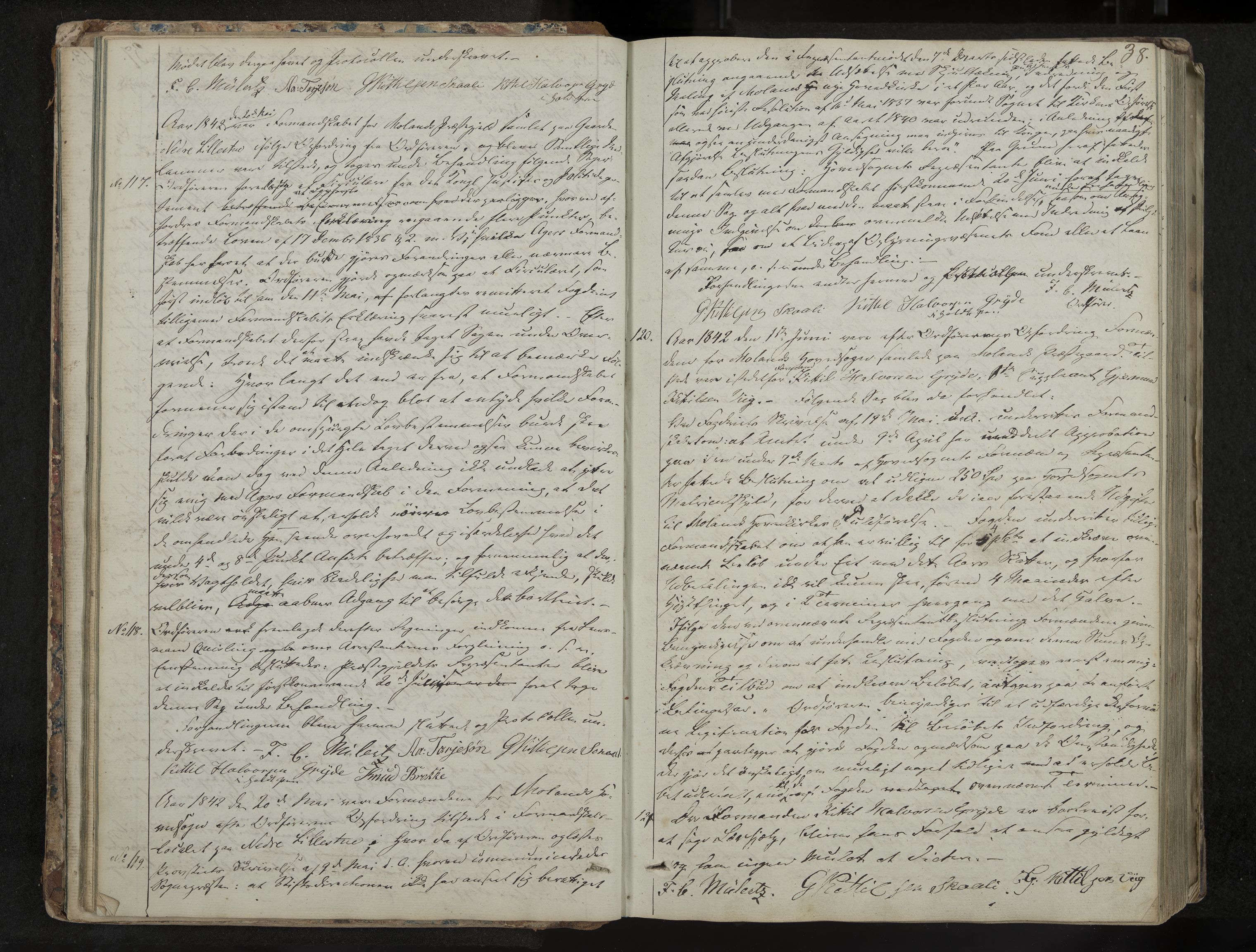 Fyresdal formannskap og sentraladministrasjon, IKAK/0831021-1/Aa/L0001: Møtebok, 1837-1876, s. 38