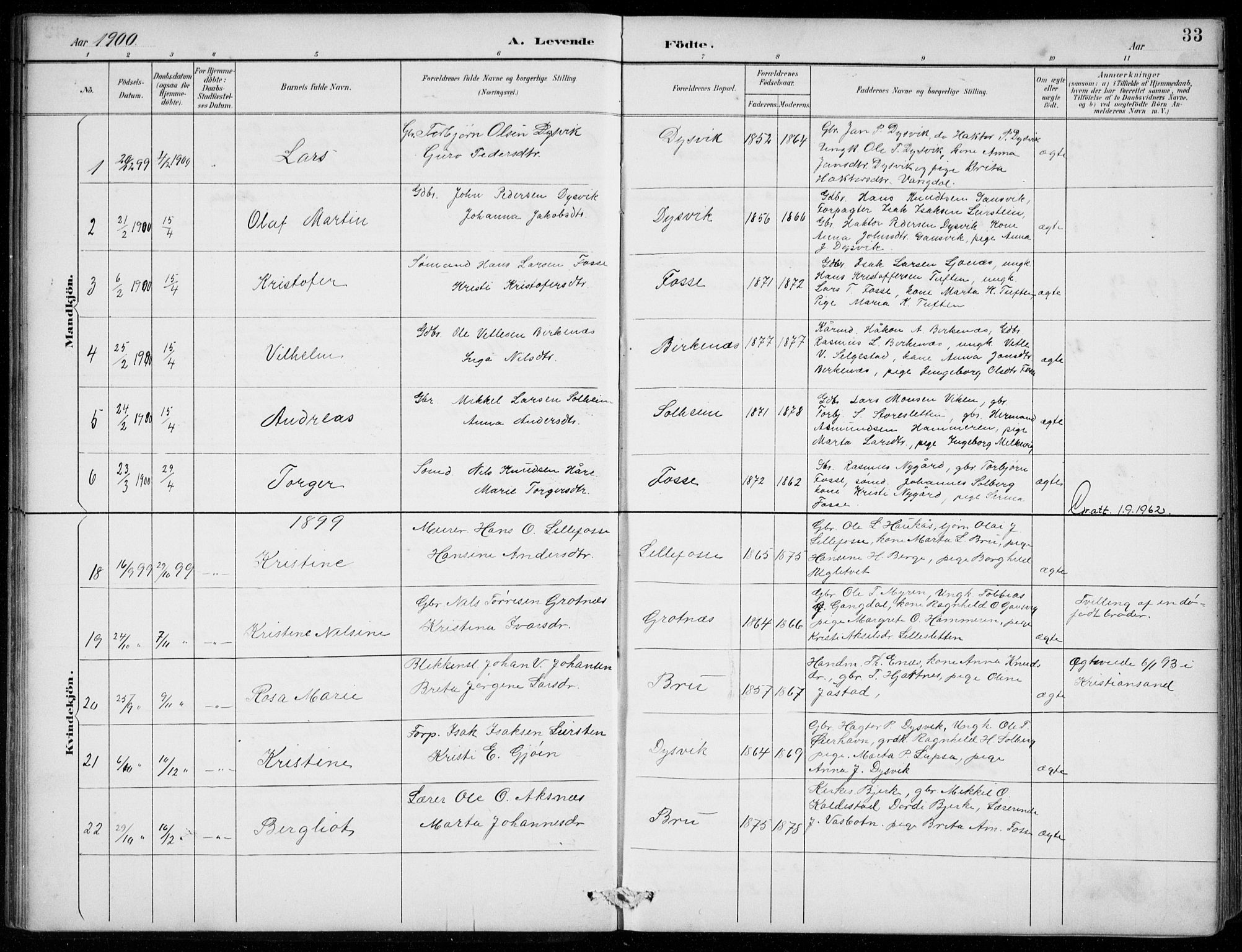 Strandebarm sokneprestembete, AV/SAB-A-78401/H/Hab: Klokkerbok nr. B  1, 1891-1914, s. 33
