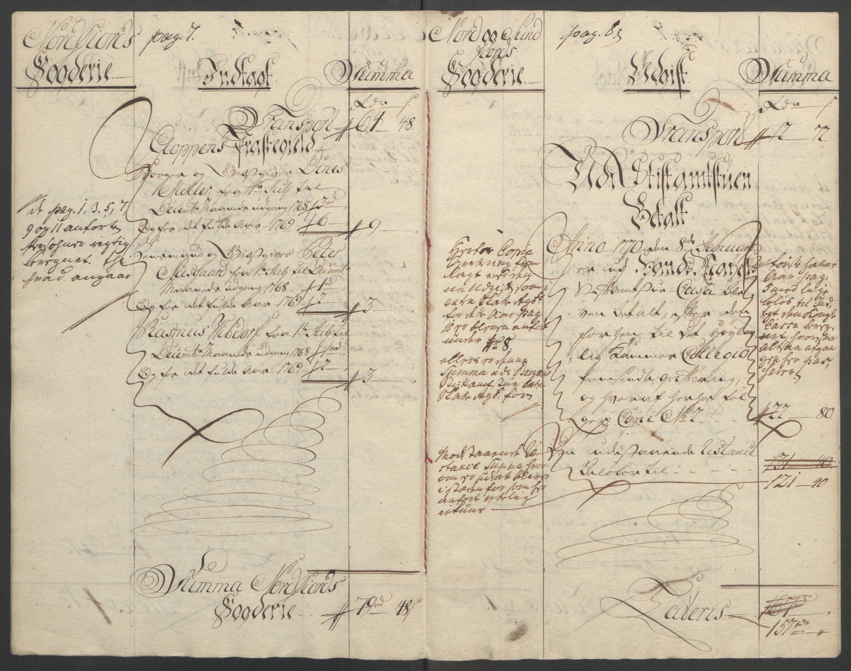 Rentekammeret inntil 1814, Reviderte regnskaper, Fogderegnskap, RA/EA-4092/R53/L3550: Ekstraskatten Sunn- og Nordfjord, 1762-1771, s. 259