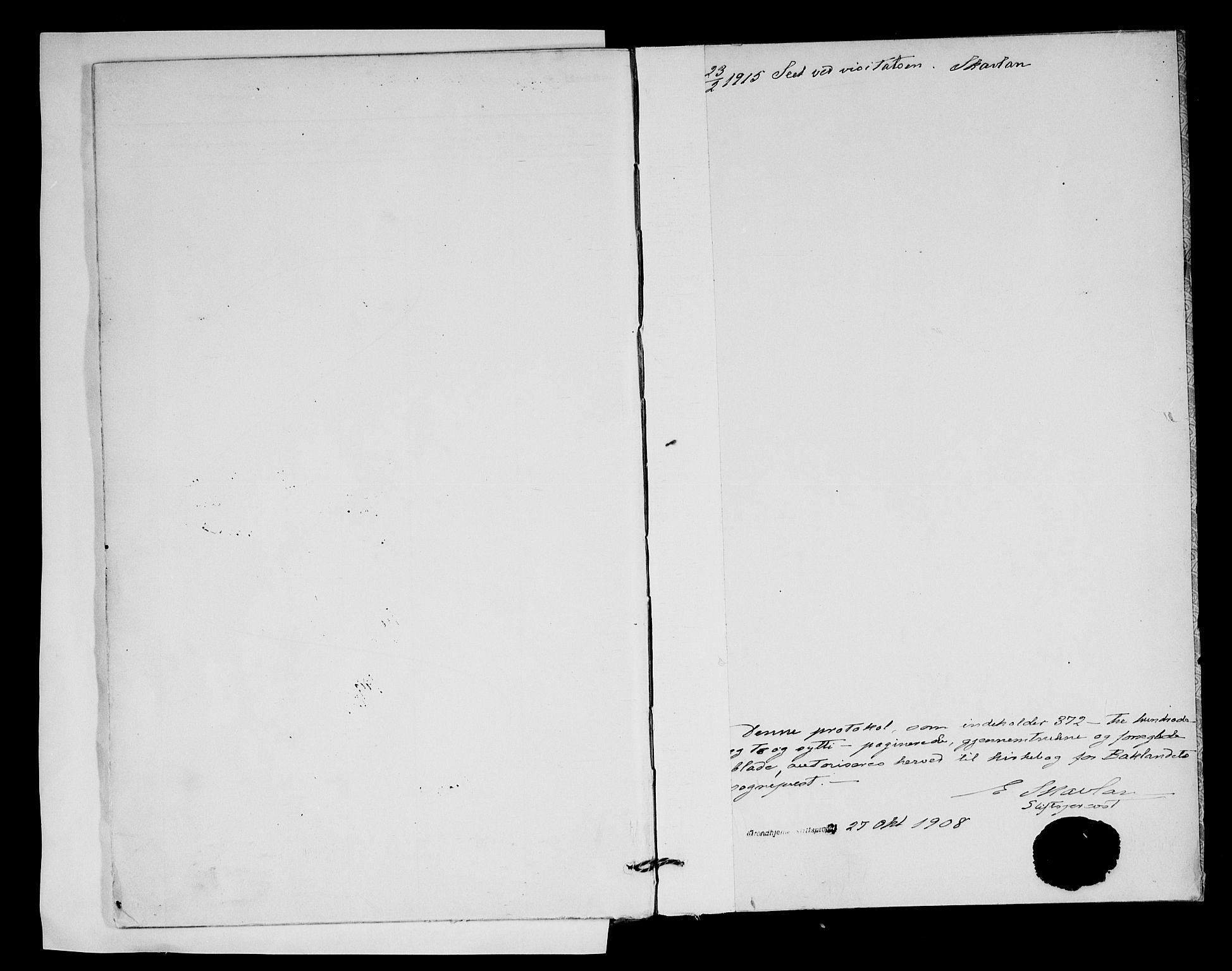 Ministerialprotokoller, klokkerbøker og fødselsregistre - Sør-Trøndelag, AV/SAT-A-1456/604/L0203: Ministerialbok nr. 604A23, 1908-1916