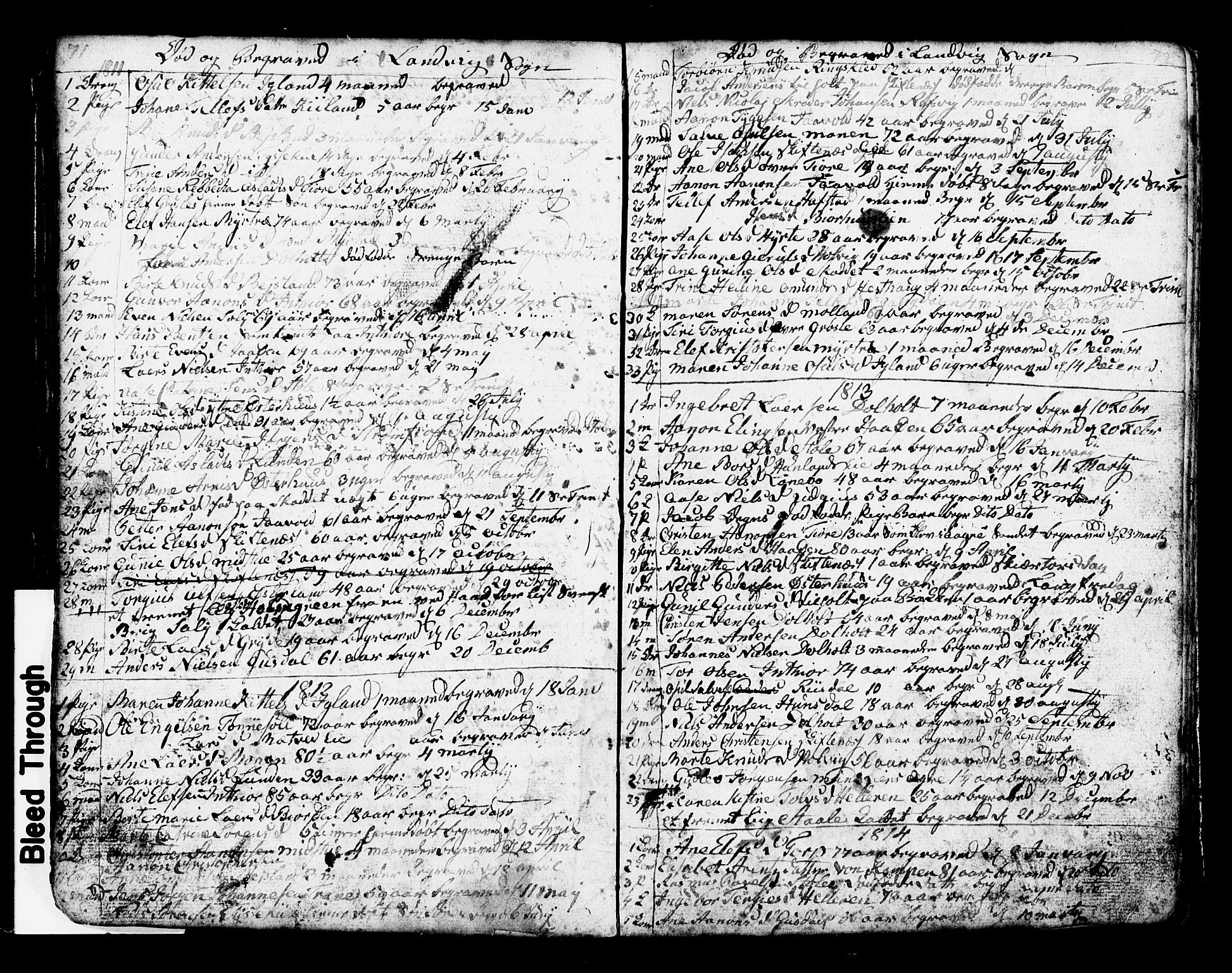 Hommedal sokneprestkontor, AV/SAK-1111-0023/F/Fb/Fbb/L0002: Klokkerbok nr. B 2 /1, 1791-1819, s. 71-72