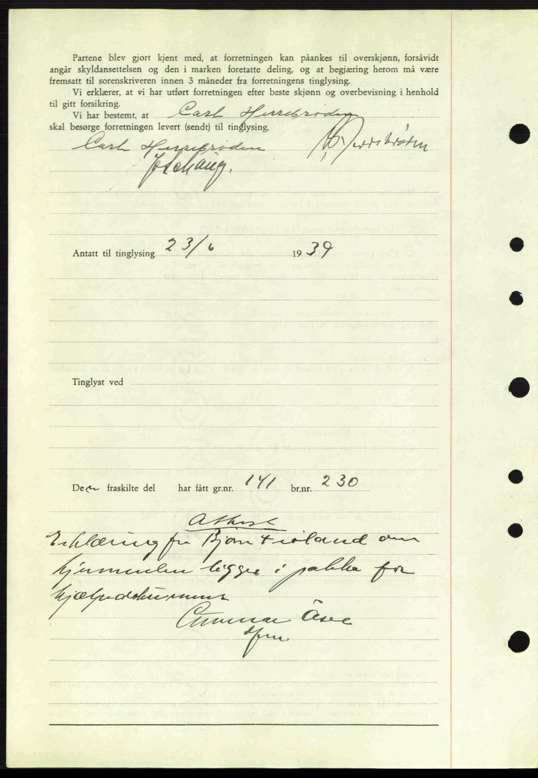 Idd og Marker sorenskriveri, AV/SAO-A-10283/G/Gb/Gbb/L0003: Pantebok nr. A3, 1938-1939, Dagboknr: 811/1939