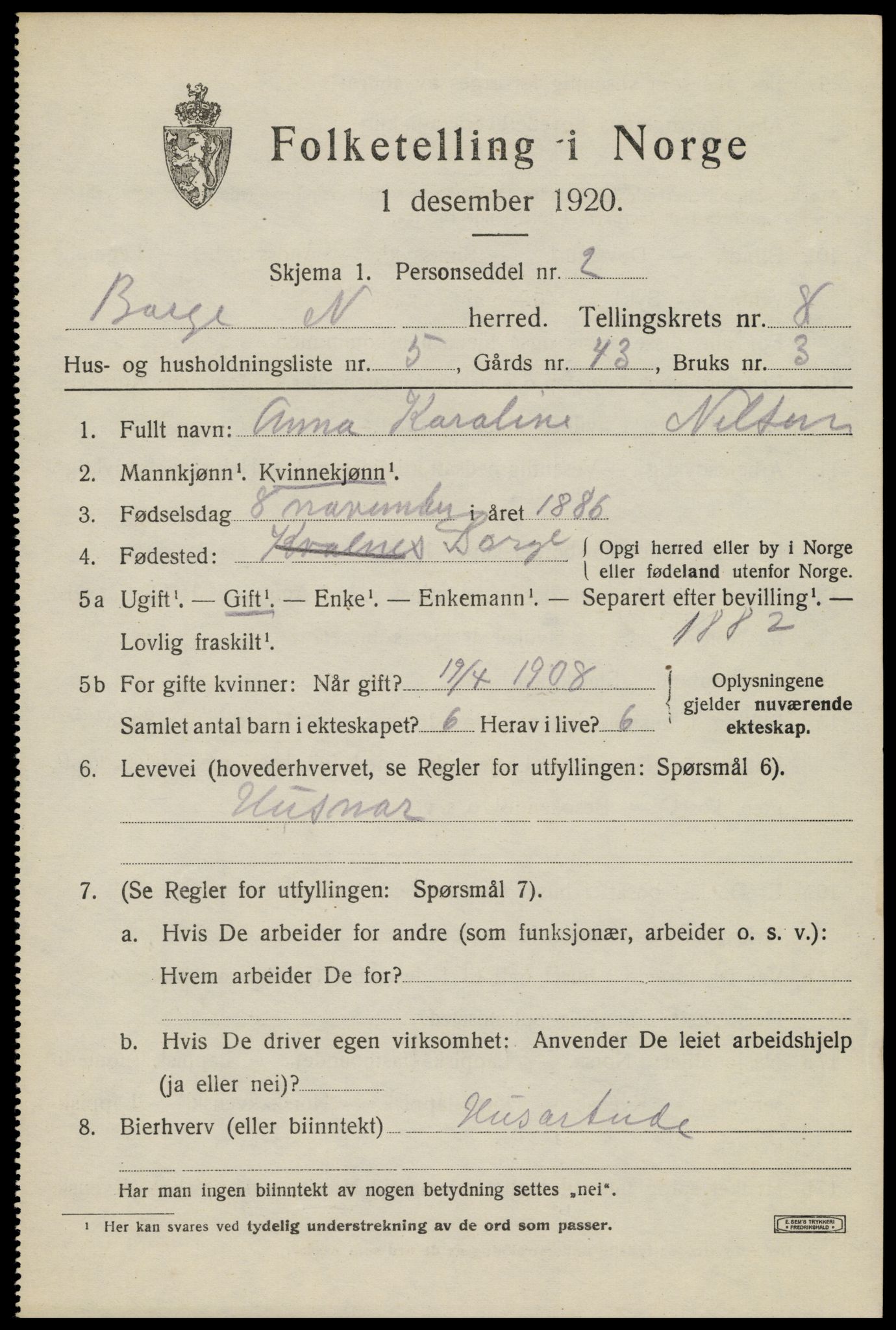 SAT, Folketelling 1920 for 1862 Borge herred, 1920, s. 7251