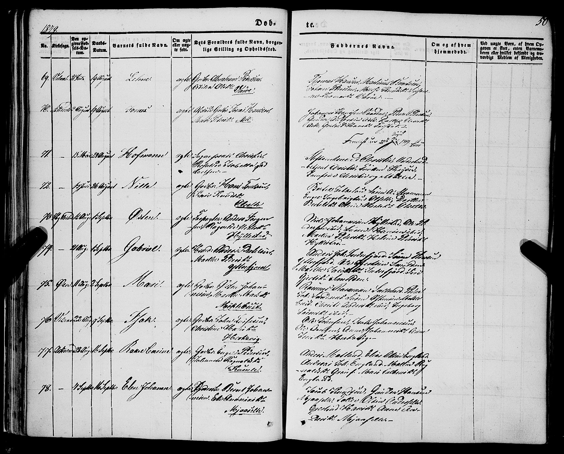 Askvoll sokneprestembete, AV/SAB-A-79501/H/Haa/Haaa/L0011/0001: Ministerialbok nr. A 11 I, 1845-1864, s. 50