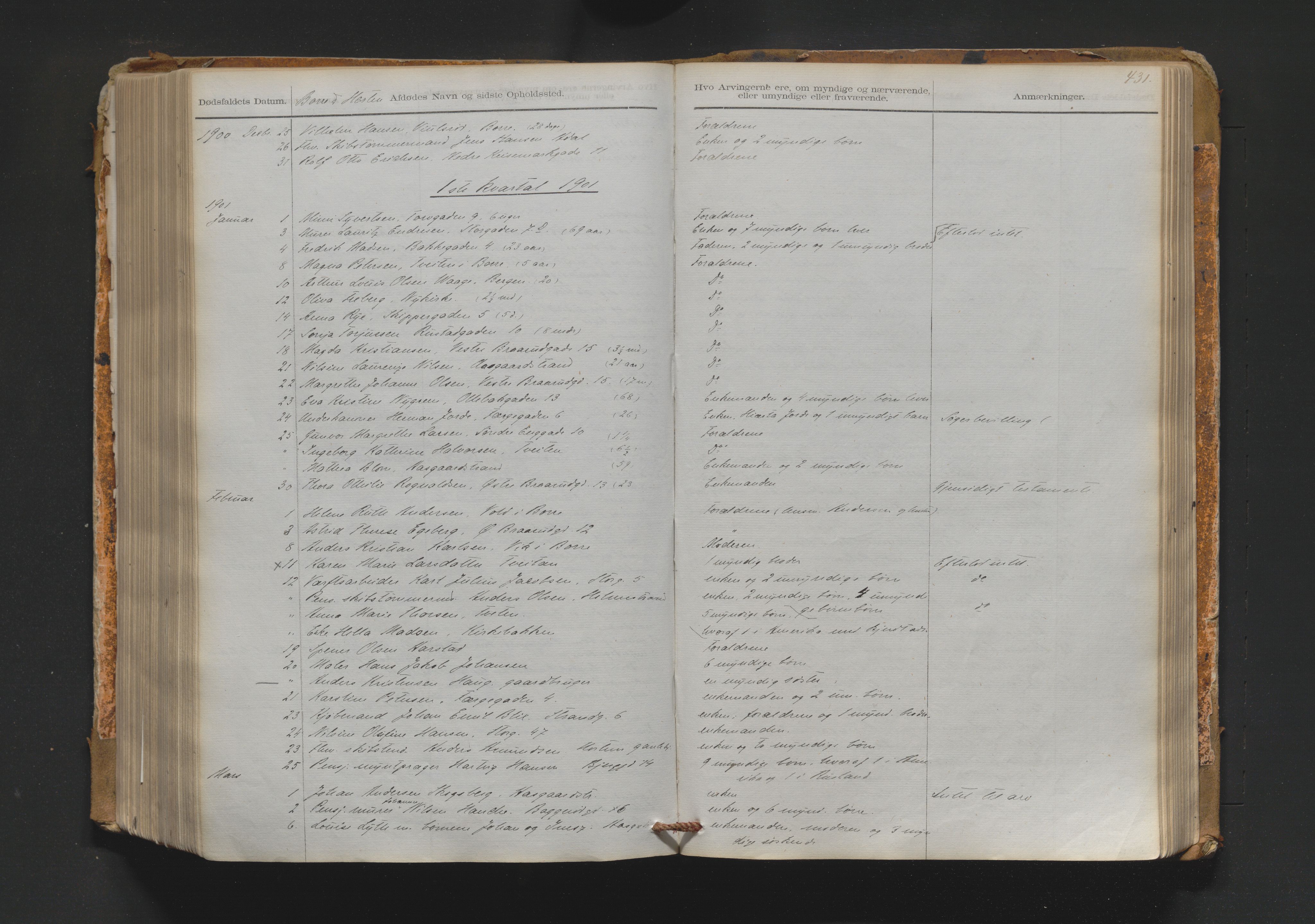 Mellom Jarlsberg sorenskriveri, AV/SAKO-A-132/H/Ha/Haa/Haab/L0001: Dødsfallsprotokoll, landdistriktet, 1863-1905, s. 431