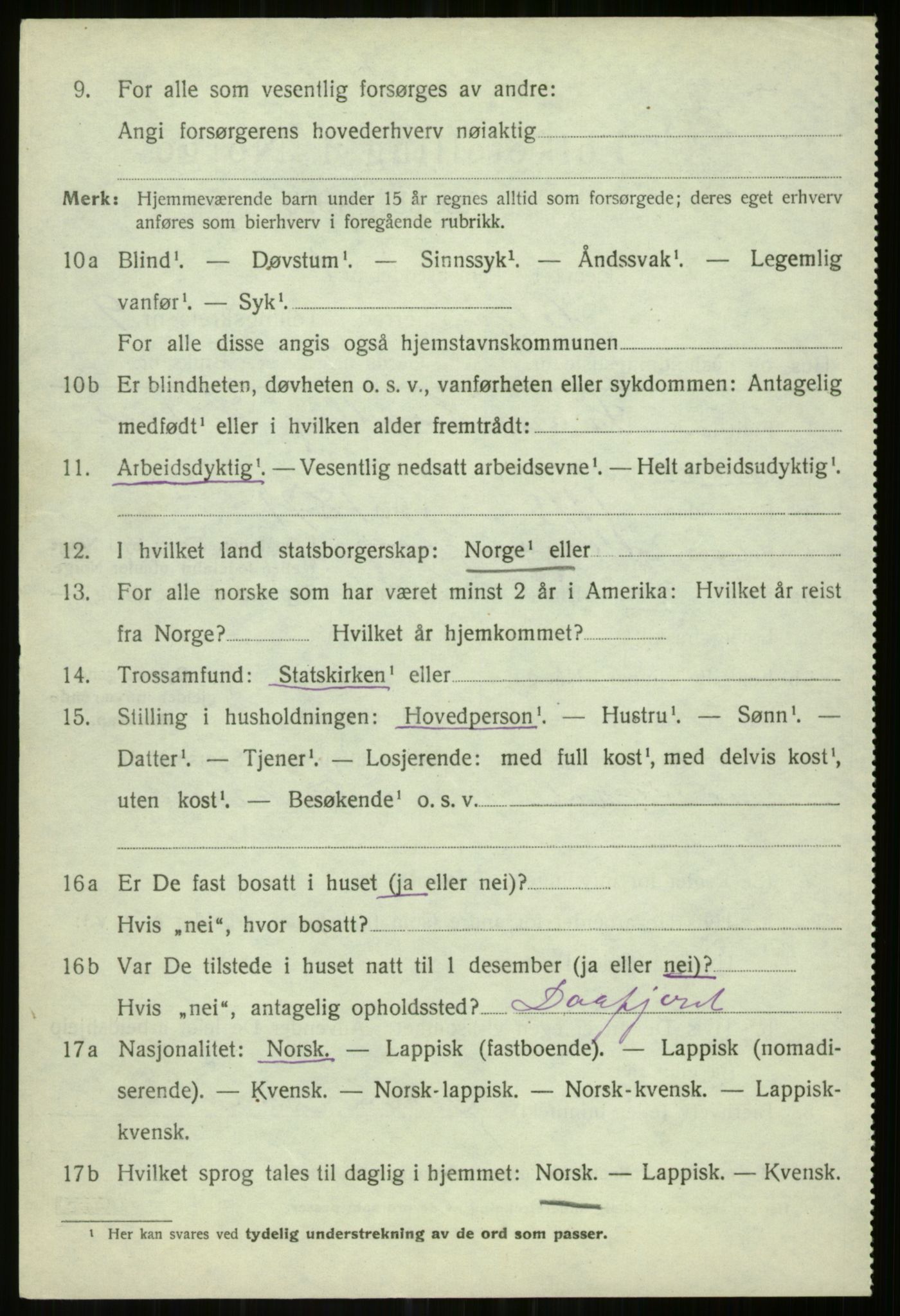 SATØ, Folketelling 1920 for 1935 Helgøy herred, 1920, s. 3238