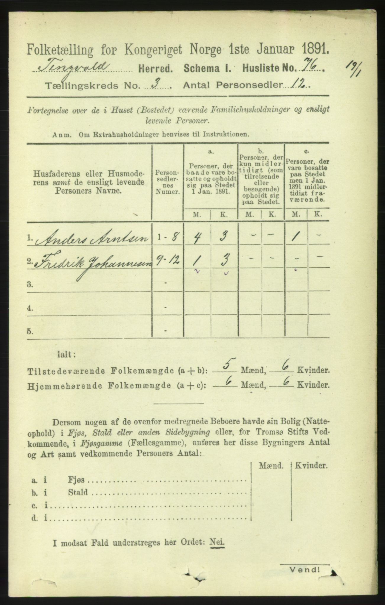 RA, Folketelling 1891 for 1560 Tingvoll herred, 1891, s. 985