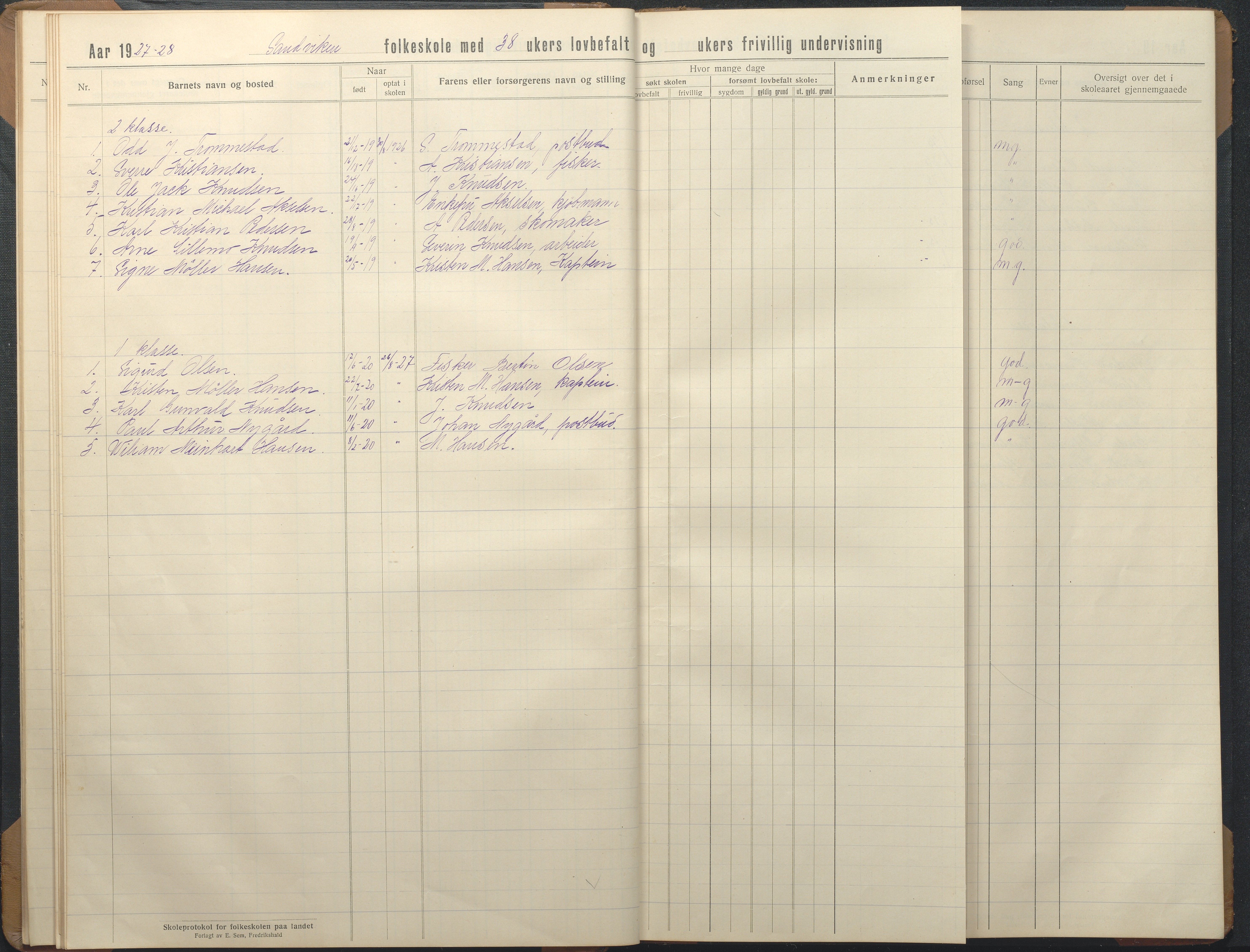 Hisøy kommune frem til 1991, AAKS/KA0922-PK/32/L0019: Skoleprotokoll, 1919-1950