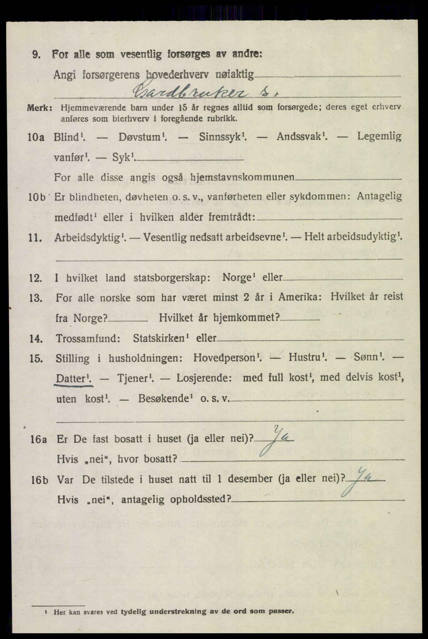 SAK, Folketelling 1920 for 1029 Sør-Audnedal herred, 1920, s. 5628