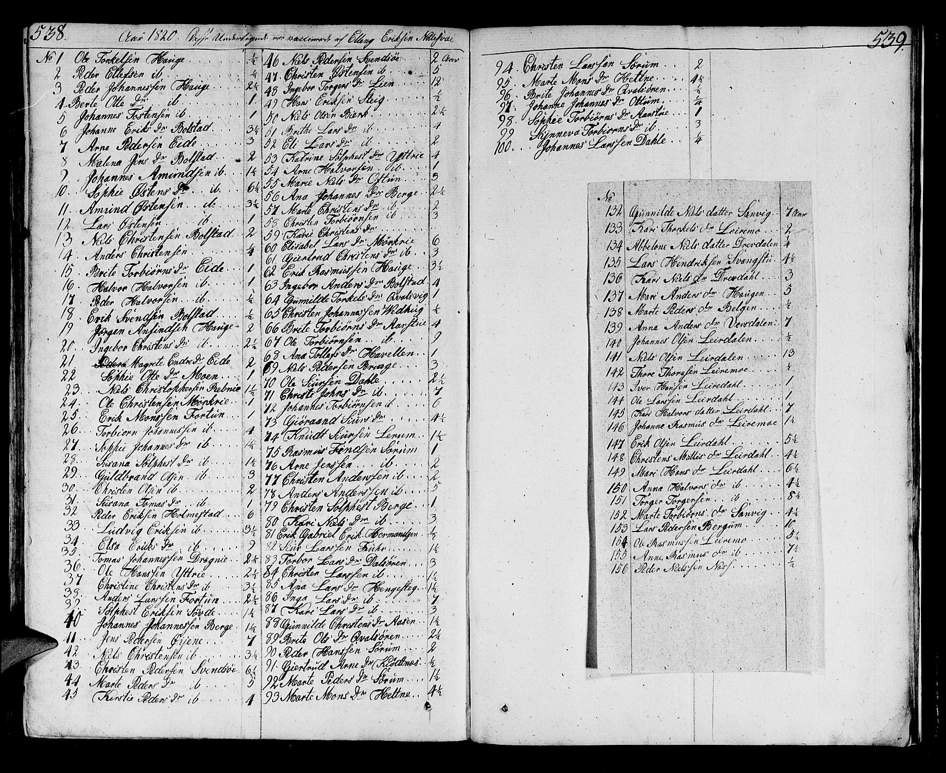 Luster sokneprestembete, AV/SAB-A-81101/H/Haa/Haaa/L0003: Ministerialbok nr. A 3, 1803-1821, s. 538-539