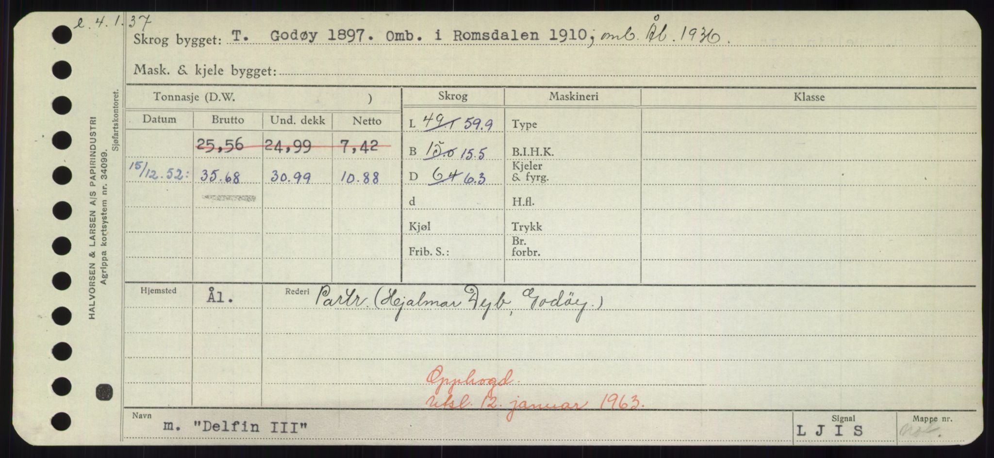 Sjøfartsdirektoratet med forløpere, Skipsmålingen, AV/RA-S-1627/H/Hd/L0008: Fartøy, C-D, s. 437