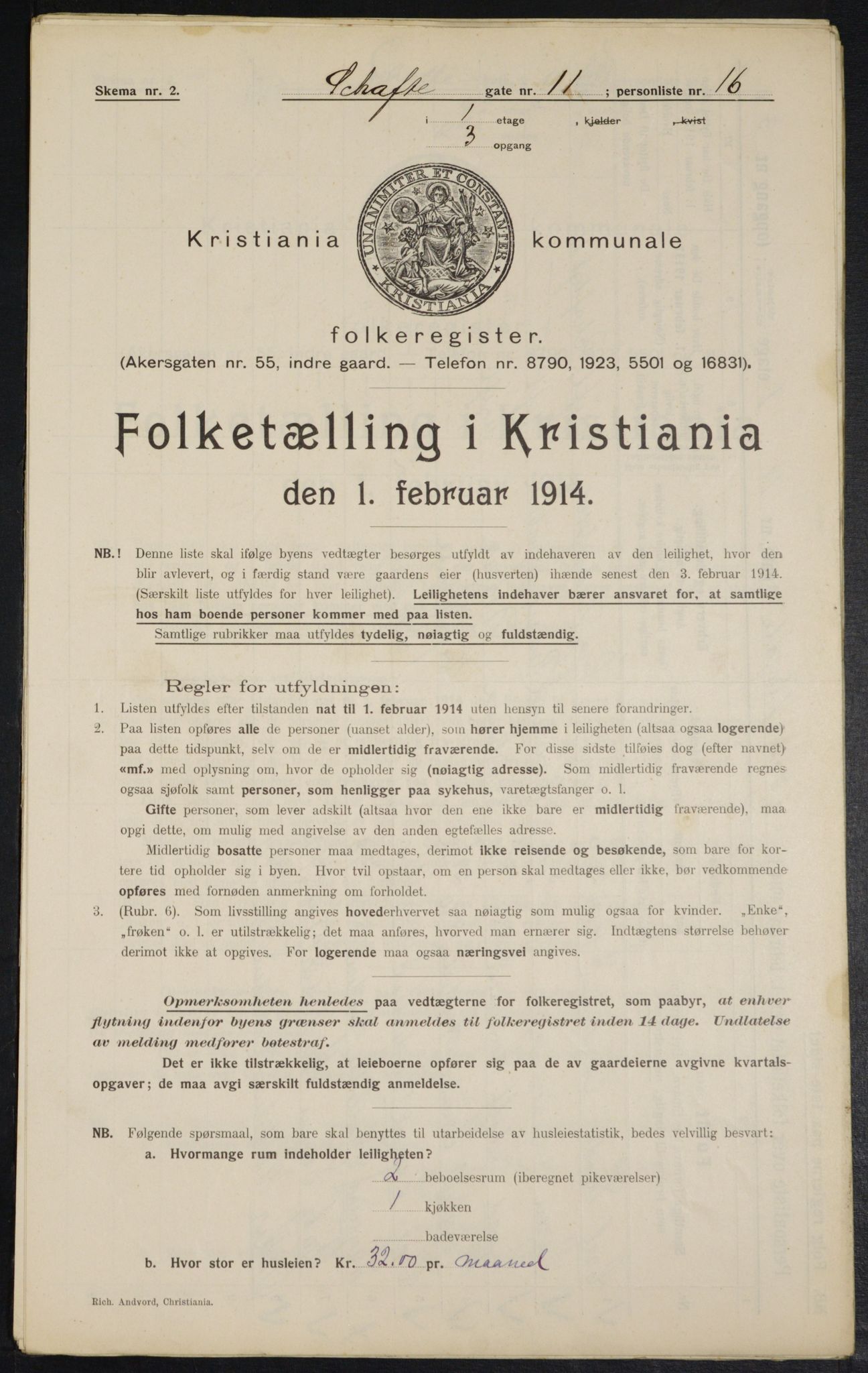 OBA, Kommunal folketelling 1.2.1914 for Kristiania, 1914, s. 89201