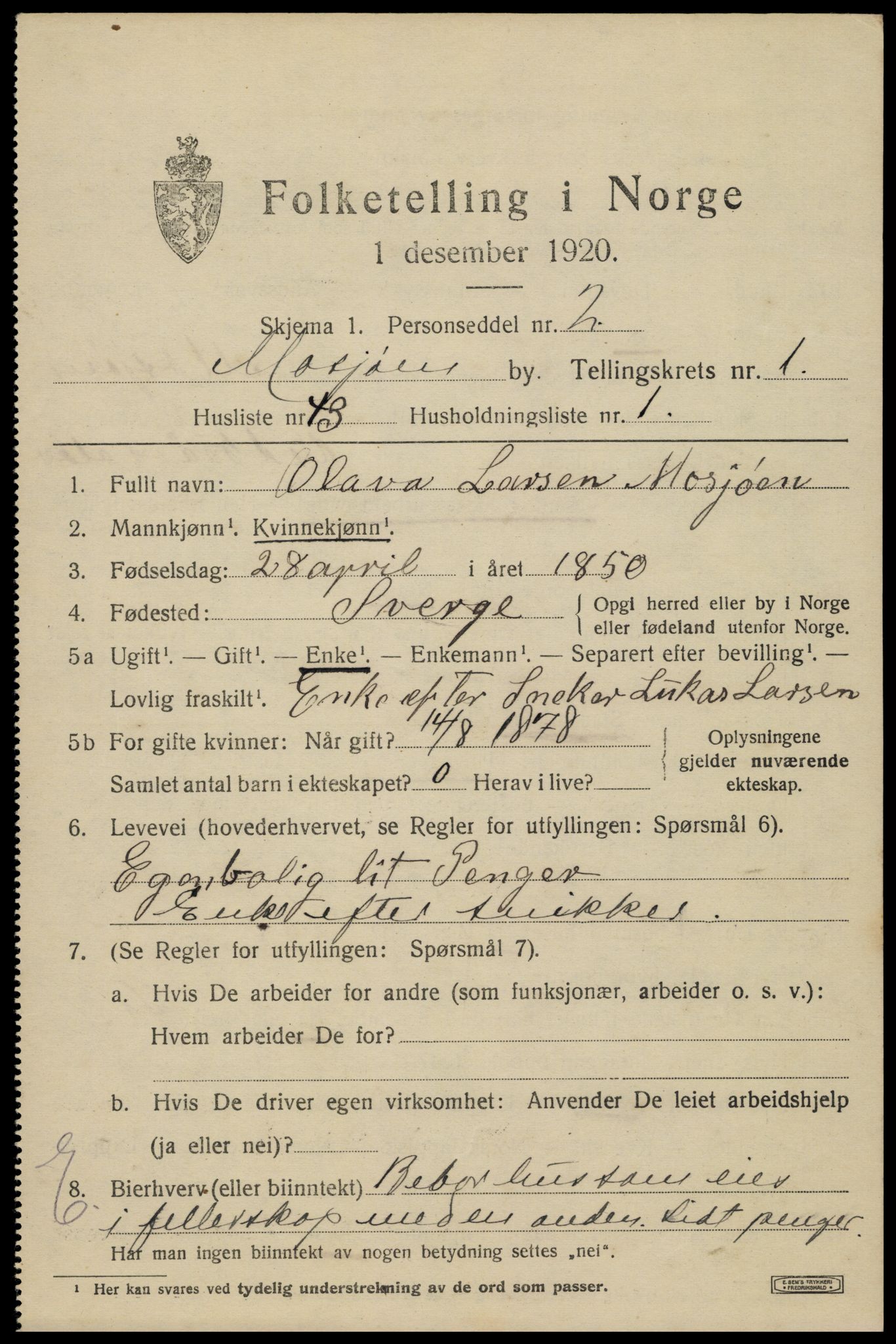 SAT, Folketelling 1920 for 1802 Mosjøen ladested, 1920, s. 2108