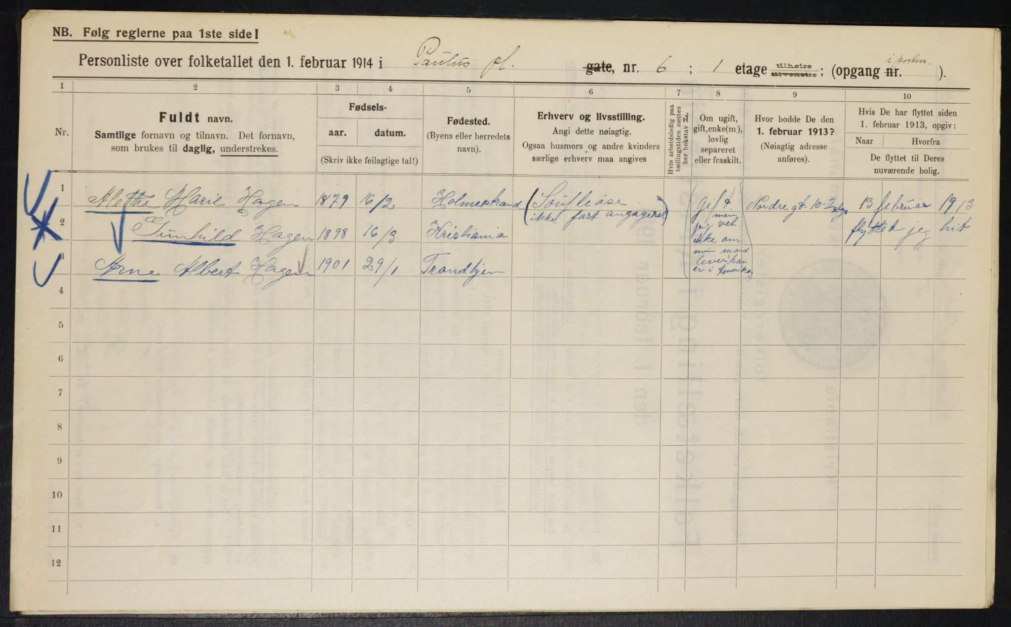 OBA, Kommunal folketelling 1.2.1914 for Kristiania, 1914, s. 78791