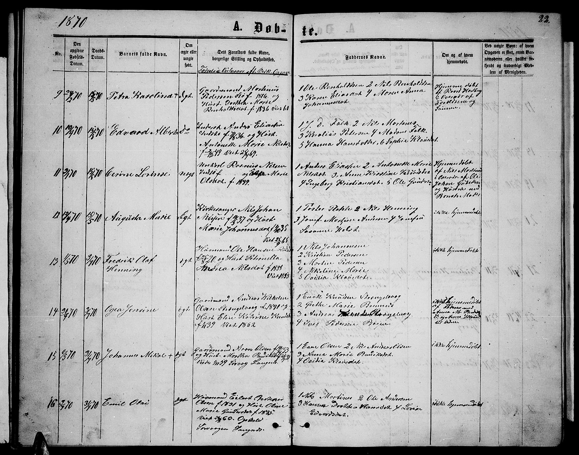 Ministerialprotokoller, klokkerbøker og fødselsregistre - Nordland, AV/SAT-A-1459/894/L1358: Klokkerbok nr. 894C01, 1864-1877, s. 22