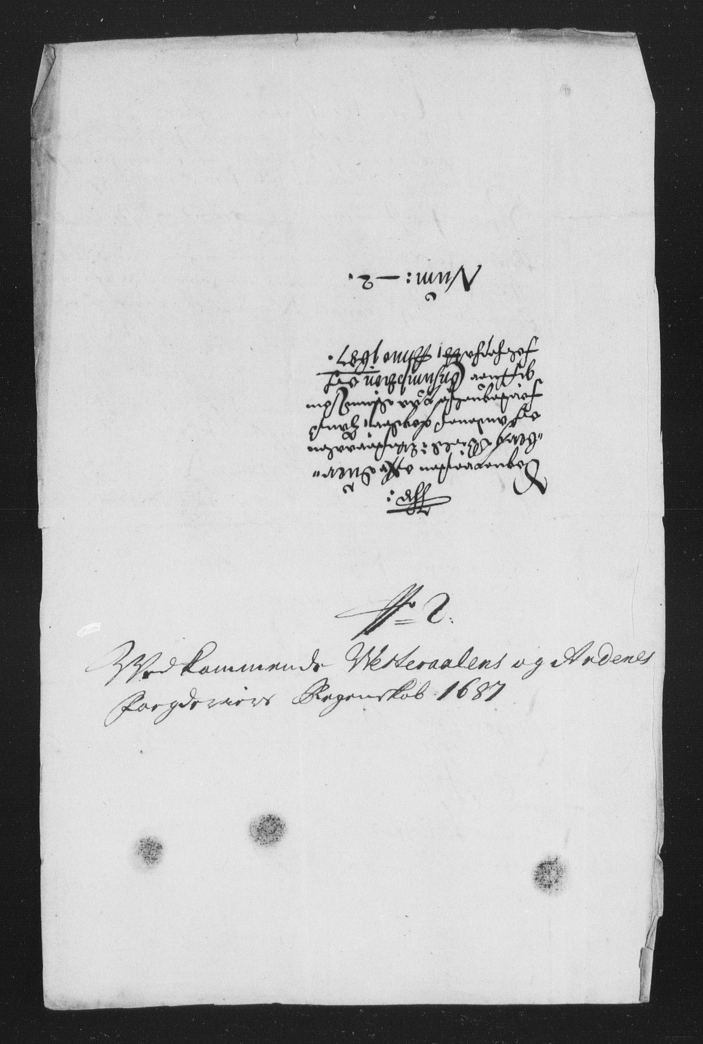 Rentekammeret inntil 1814, Reviderte regnskaper, Stiftamtstueregnskaper, Trondheim stiftamt og Nordland amt, AV/RA-EA-6044/R/Rh/L0010: Nordland amt, 1687